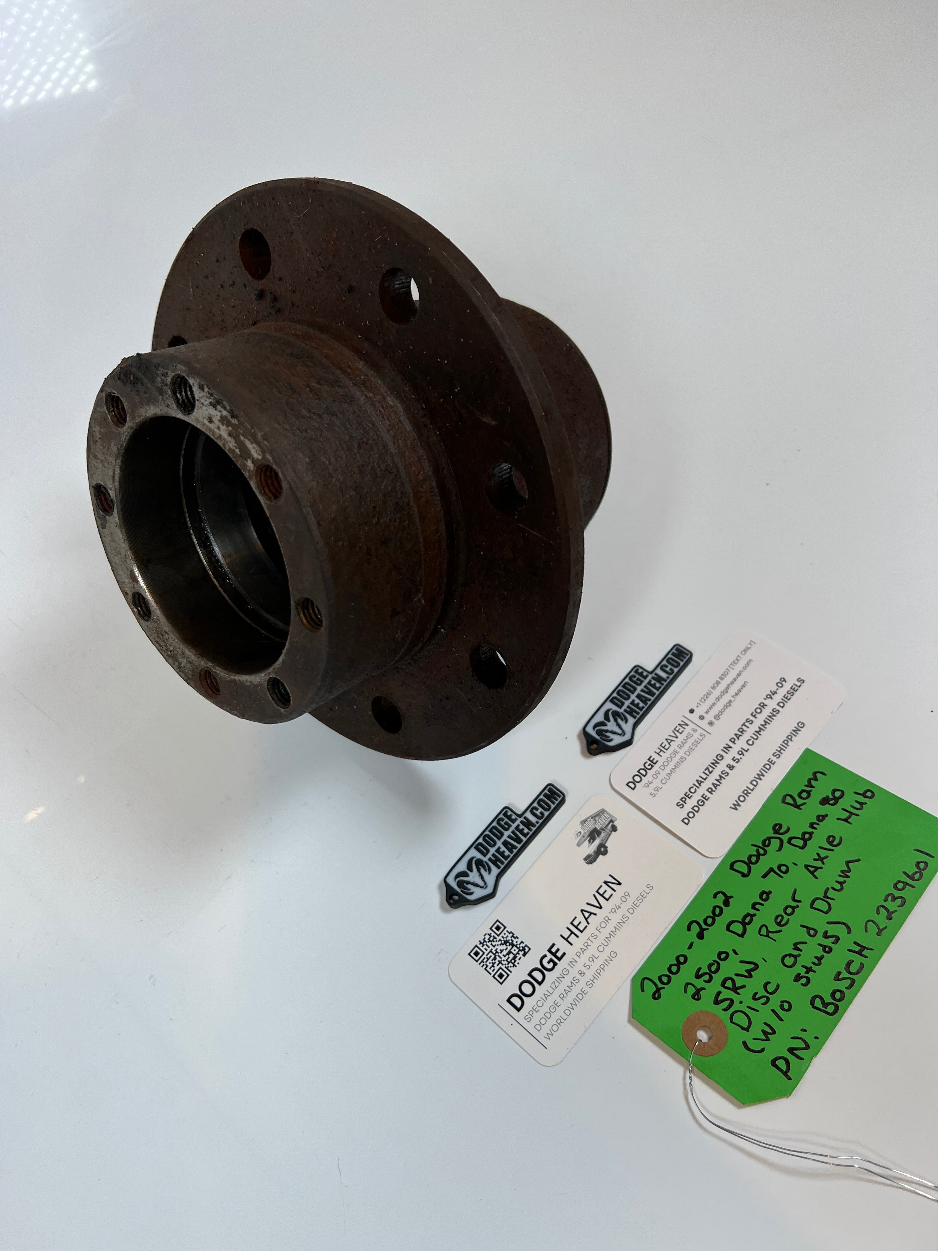 2000-2002 Dodge Ram 2500 Dana 70 / 80 SRW Rear Axle Hub Drum or Disc