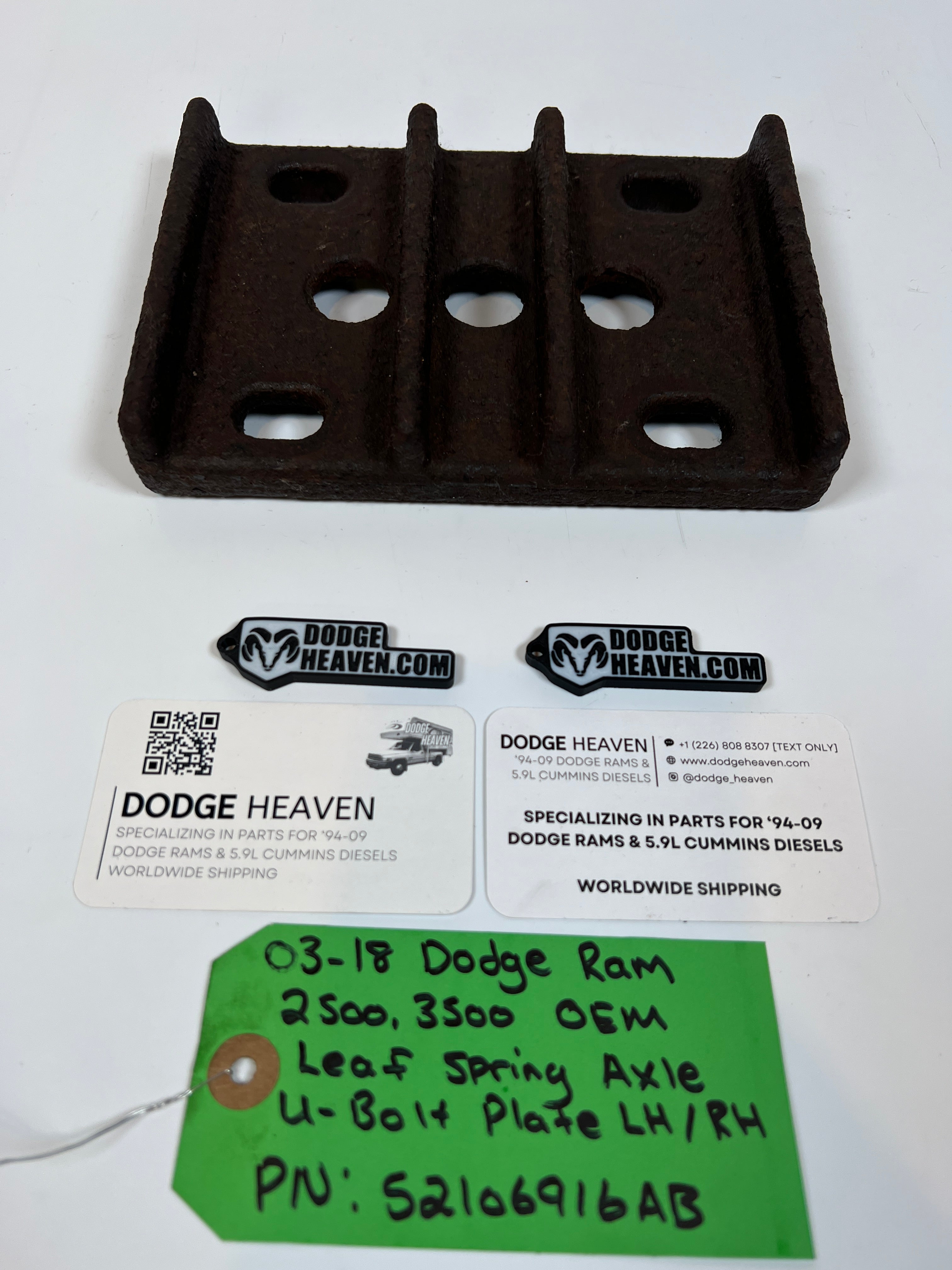 2003-2018 Dodge Ram 2500 3500 Leaf Spring Axle U-Bolt Plate