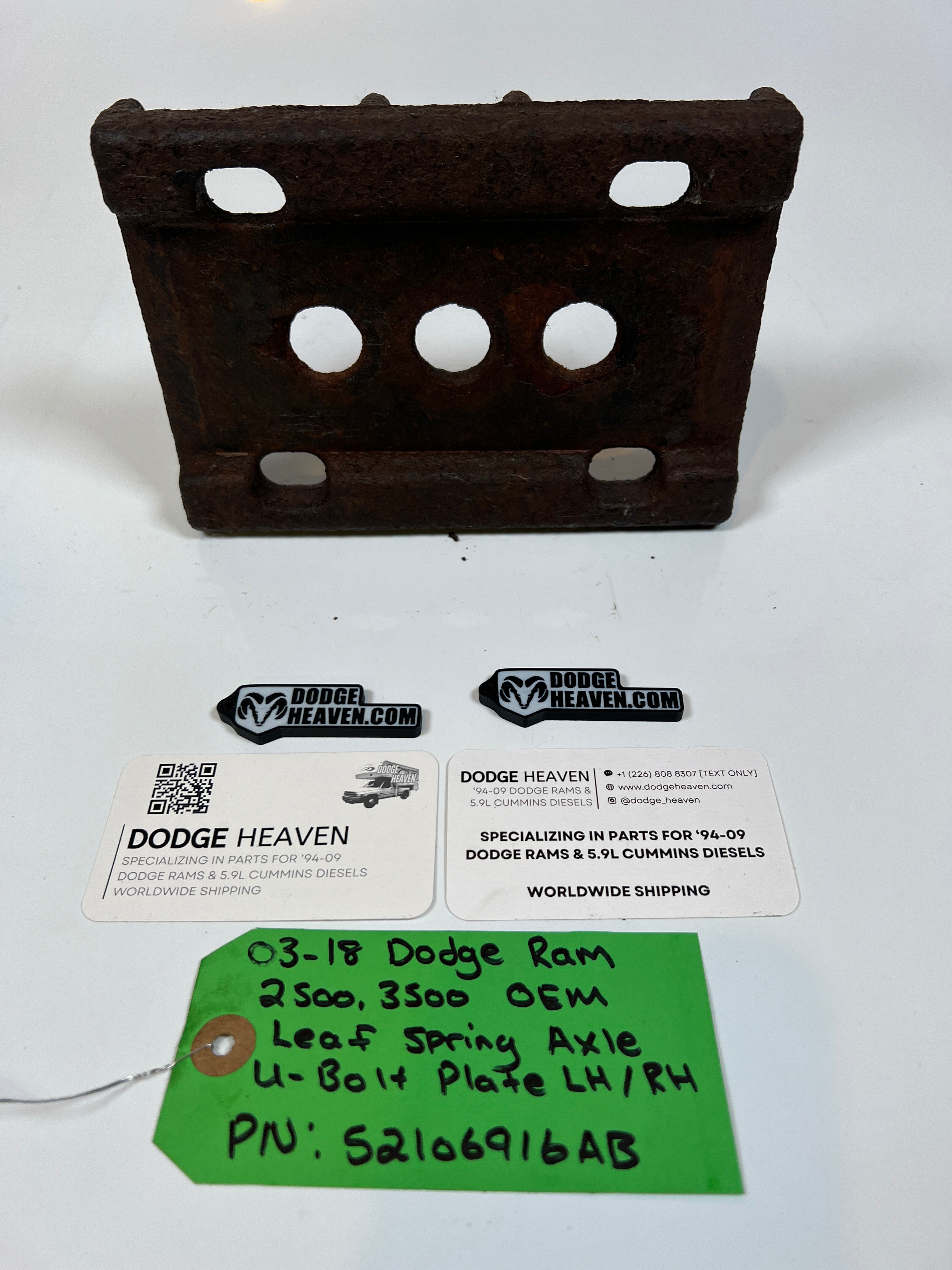 2003-2018 Dodge Ram 2500 3500 Leaf Spring Axle U-Bolt Plate