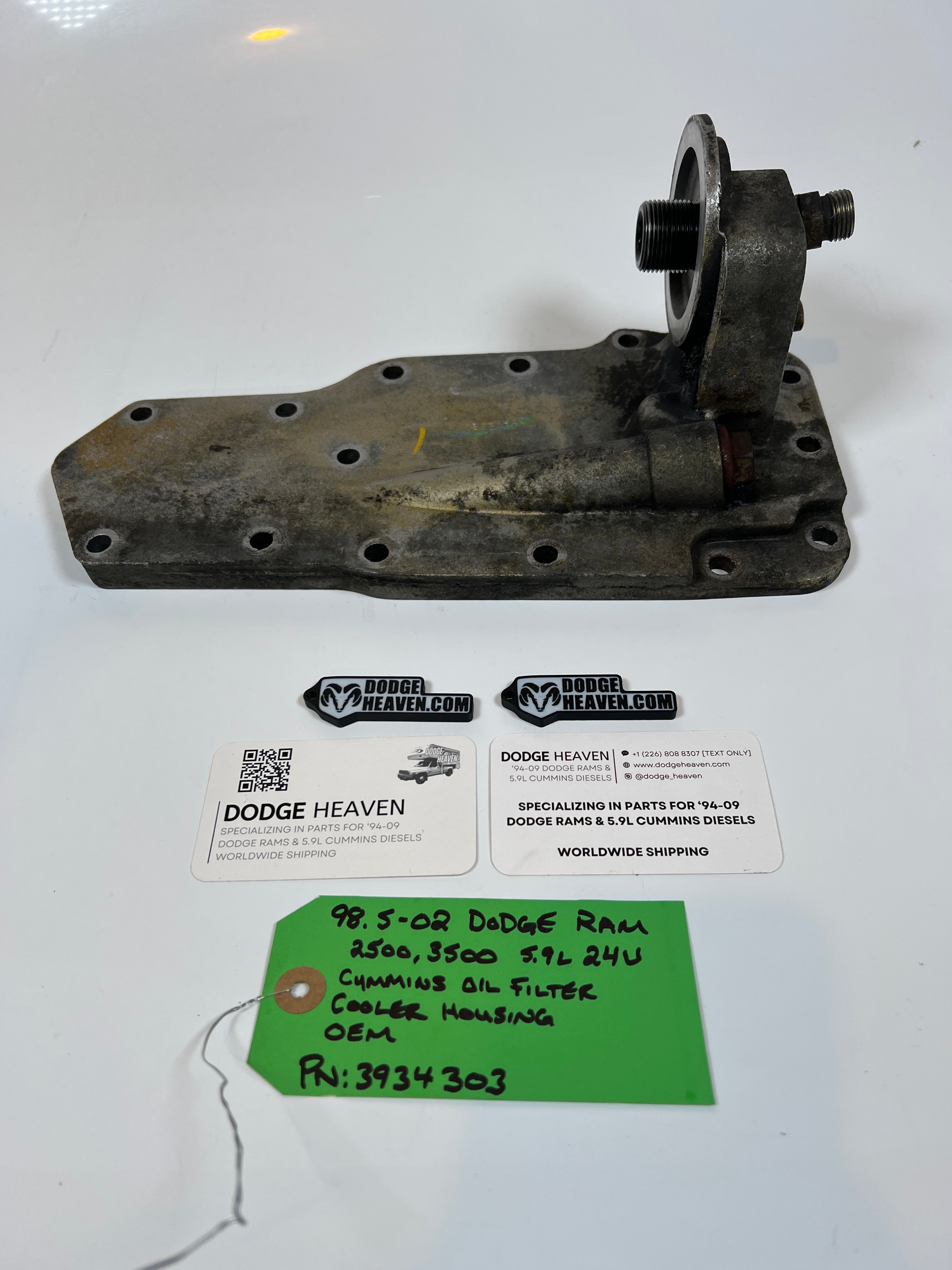 1998.5-2002 Dodge Ram 24 valve 5.9L Cummins Oil Filter Cooler Housing