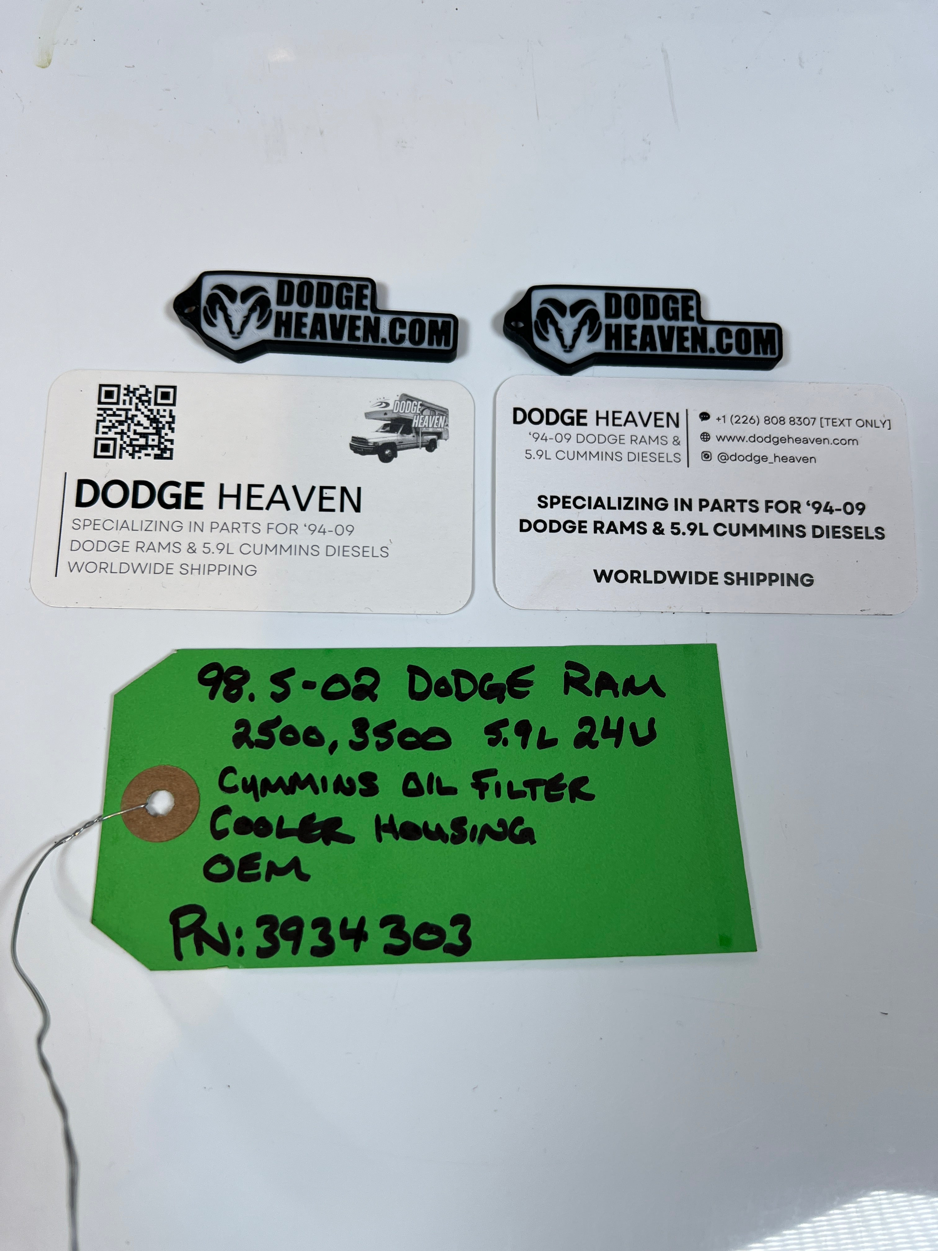 1998.5-2002 Dodge Ram 24 valve 5.9L Cummins Oil Filter Cooler Housing