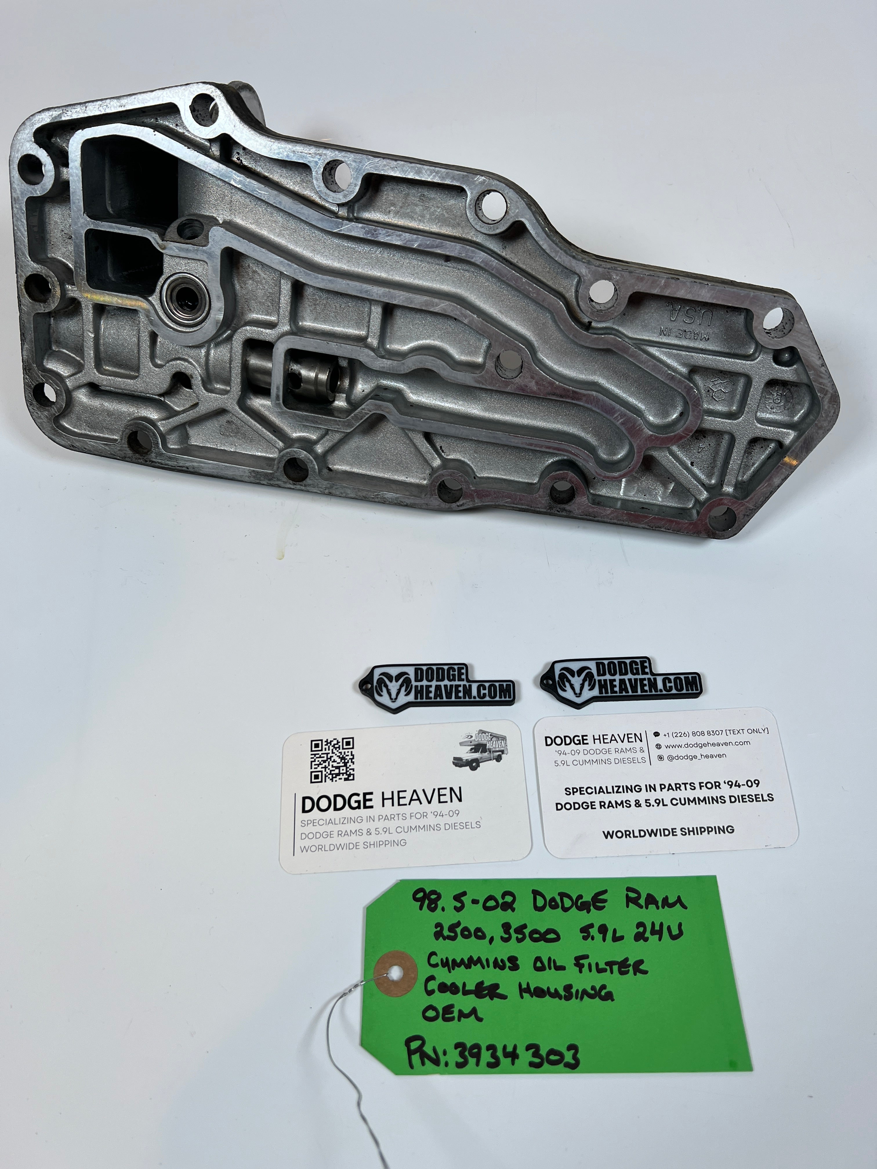 1998.5-2002 Dodge Ram 24 valve 5.9L Cummins Oil Filter Cooler Housing