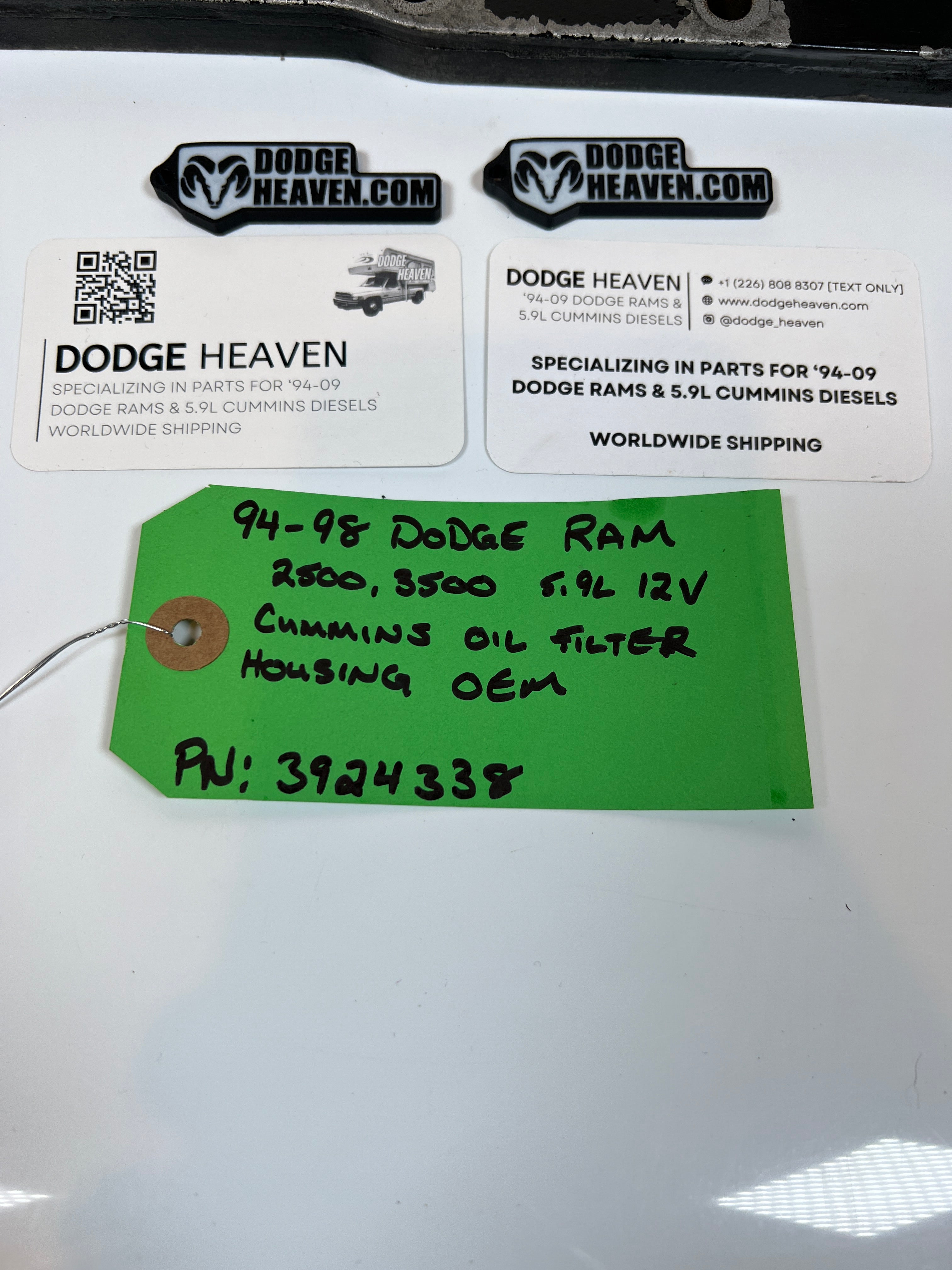 1994-1998 Dodge Ram 12 Valve 5.9L Cummins Oil Filter Housing