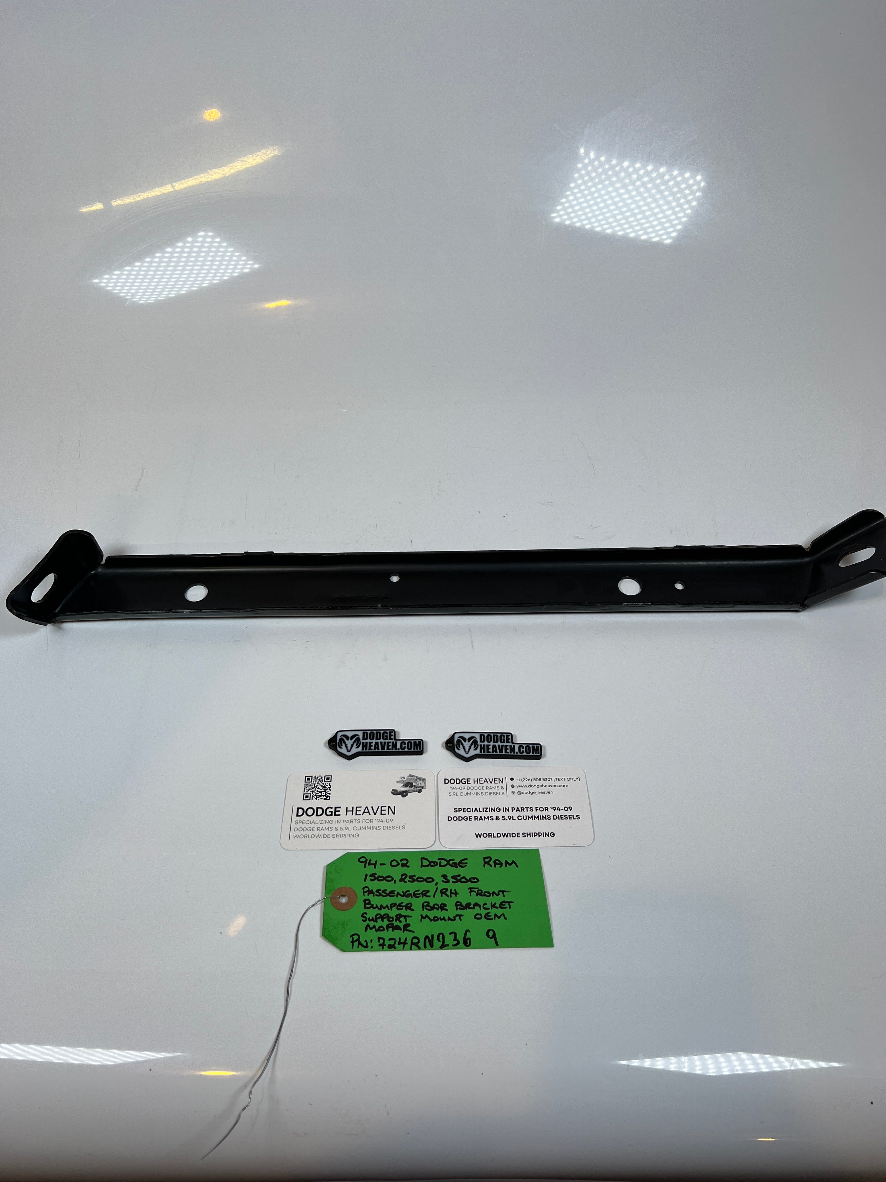 1994-2002 Dodge Ram Front Outer Bumper Support Bracket 1500 2500 3500 Passenger