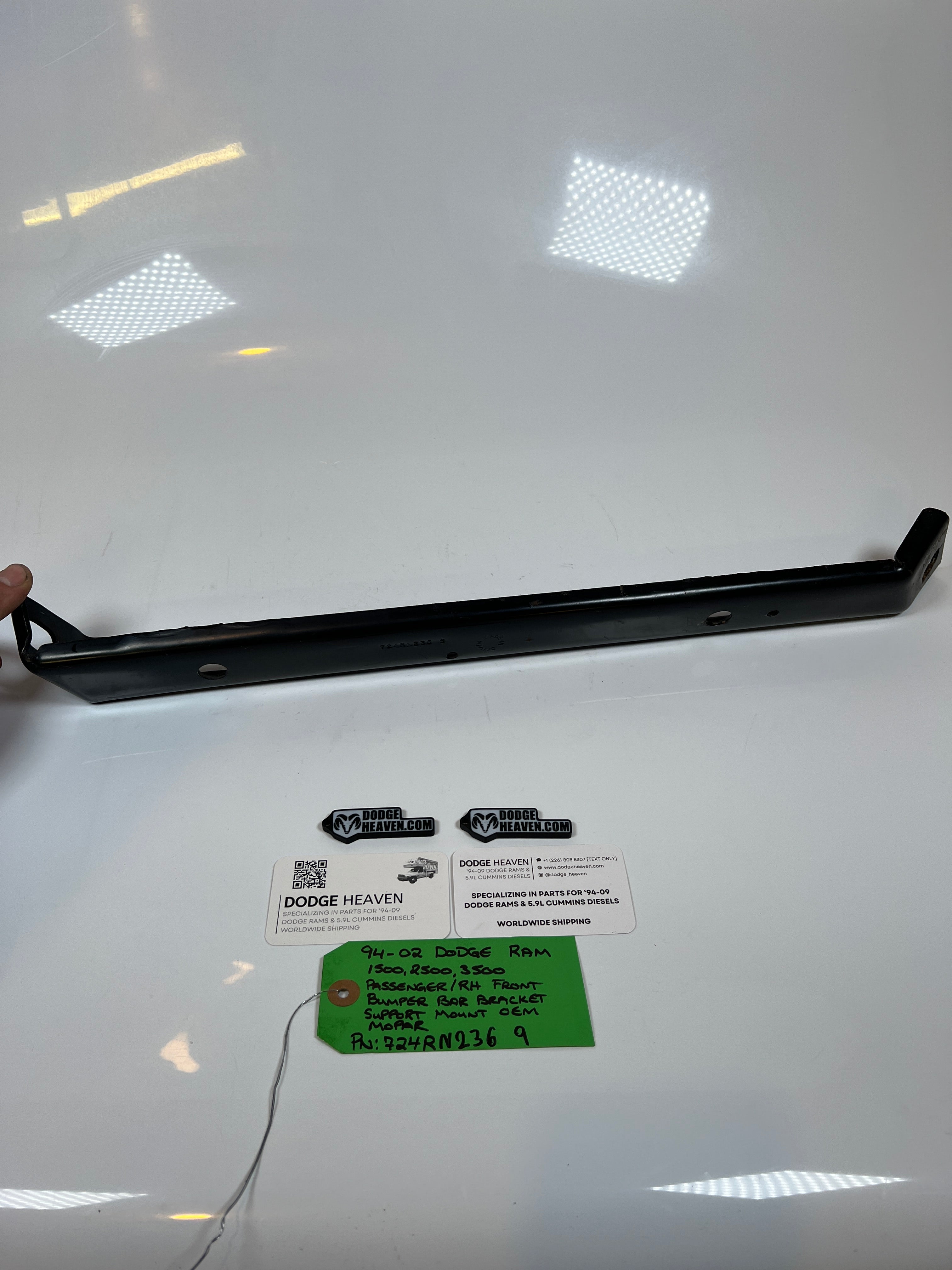 1994-2002 Dodge Ram Front Outer Bumper Support Bracket 1500 2500 3500 Passenger