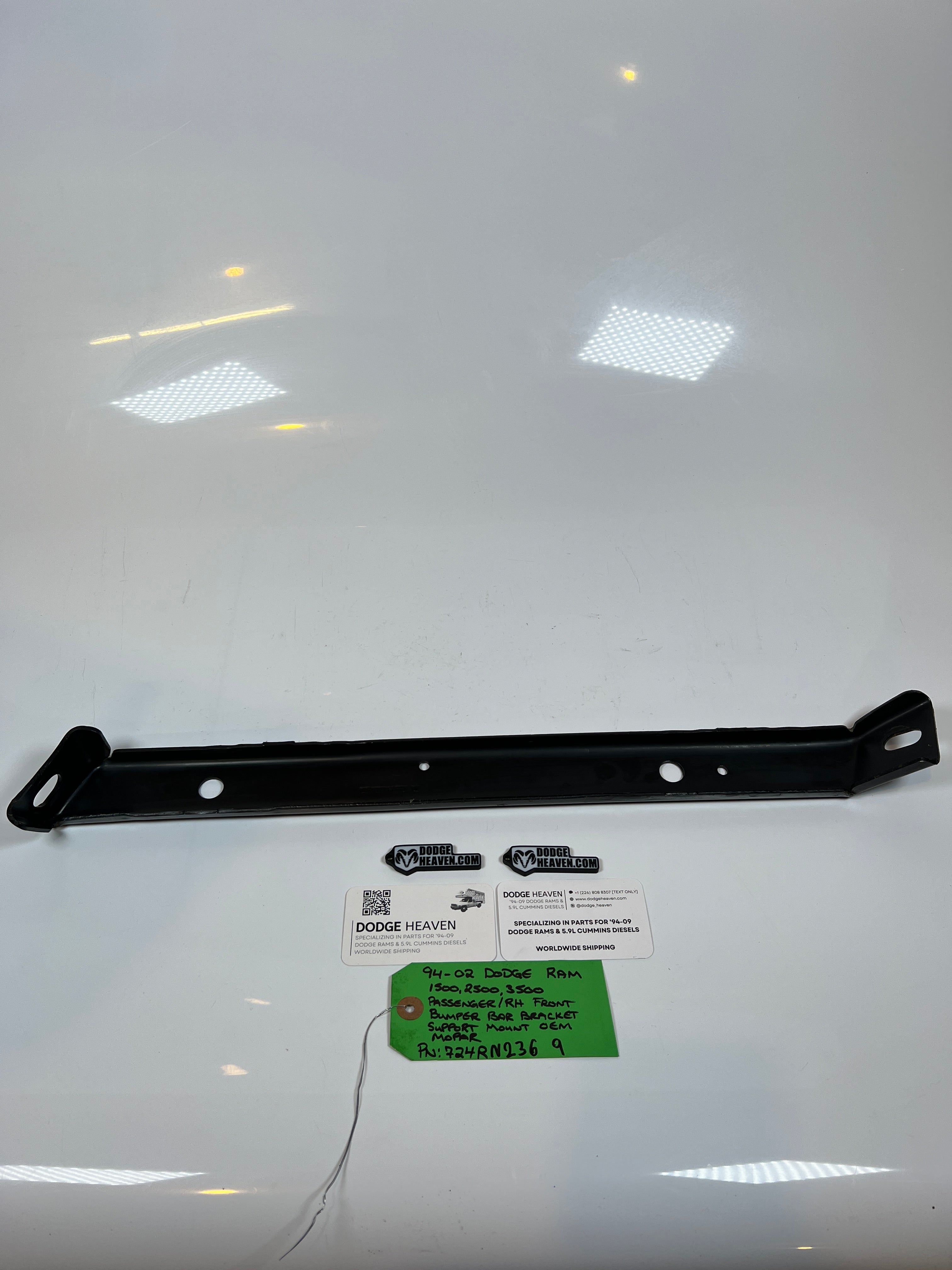 1994-2002 Dodge Ram Front Outer Bumper Support Bracket 1500 2500 3500 Passenger