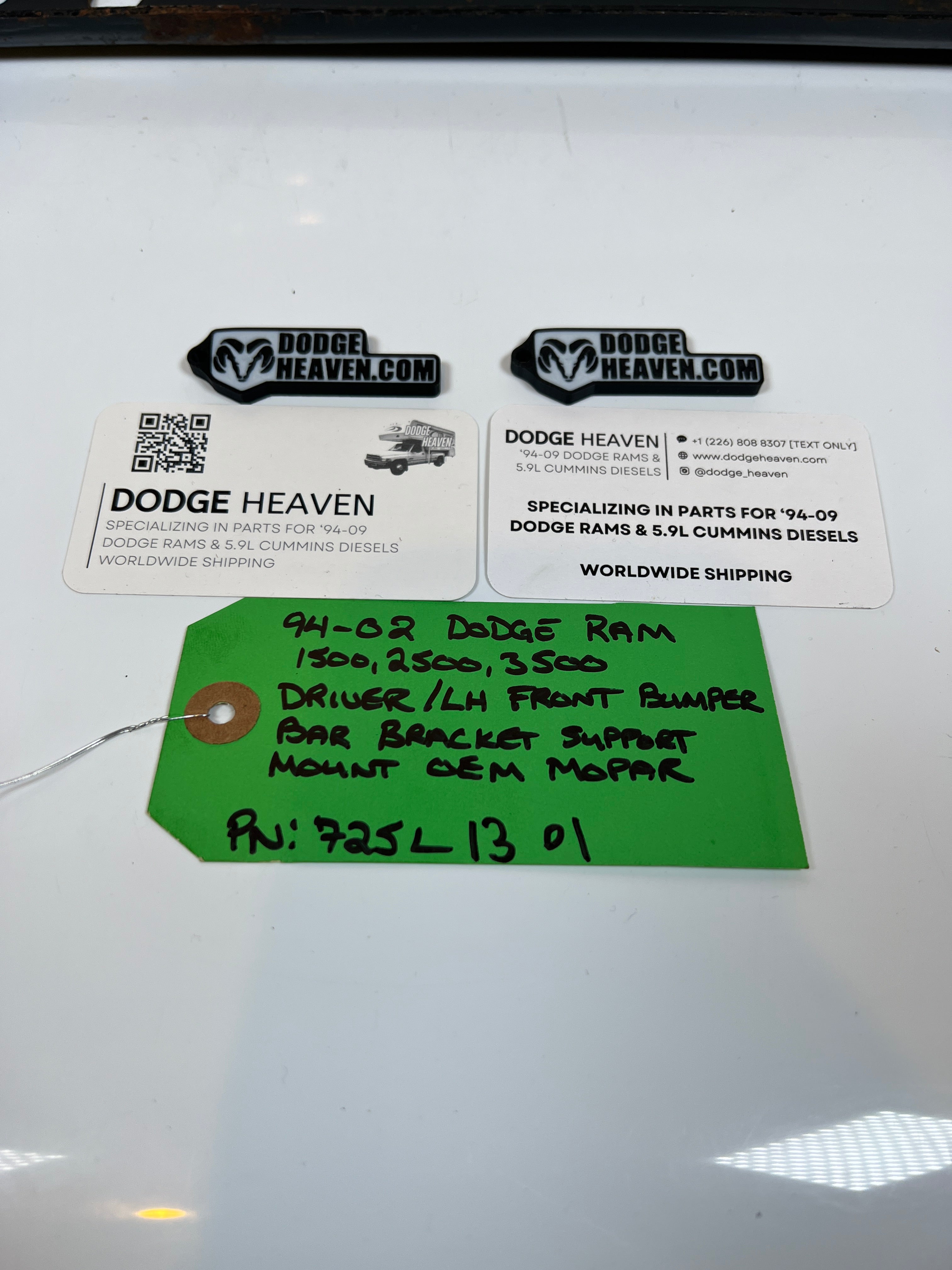 1994-2002 Dodge Ram Front Outer Bumper Support Bracket 1500 2500 3500 Driver