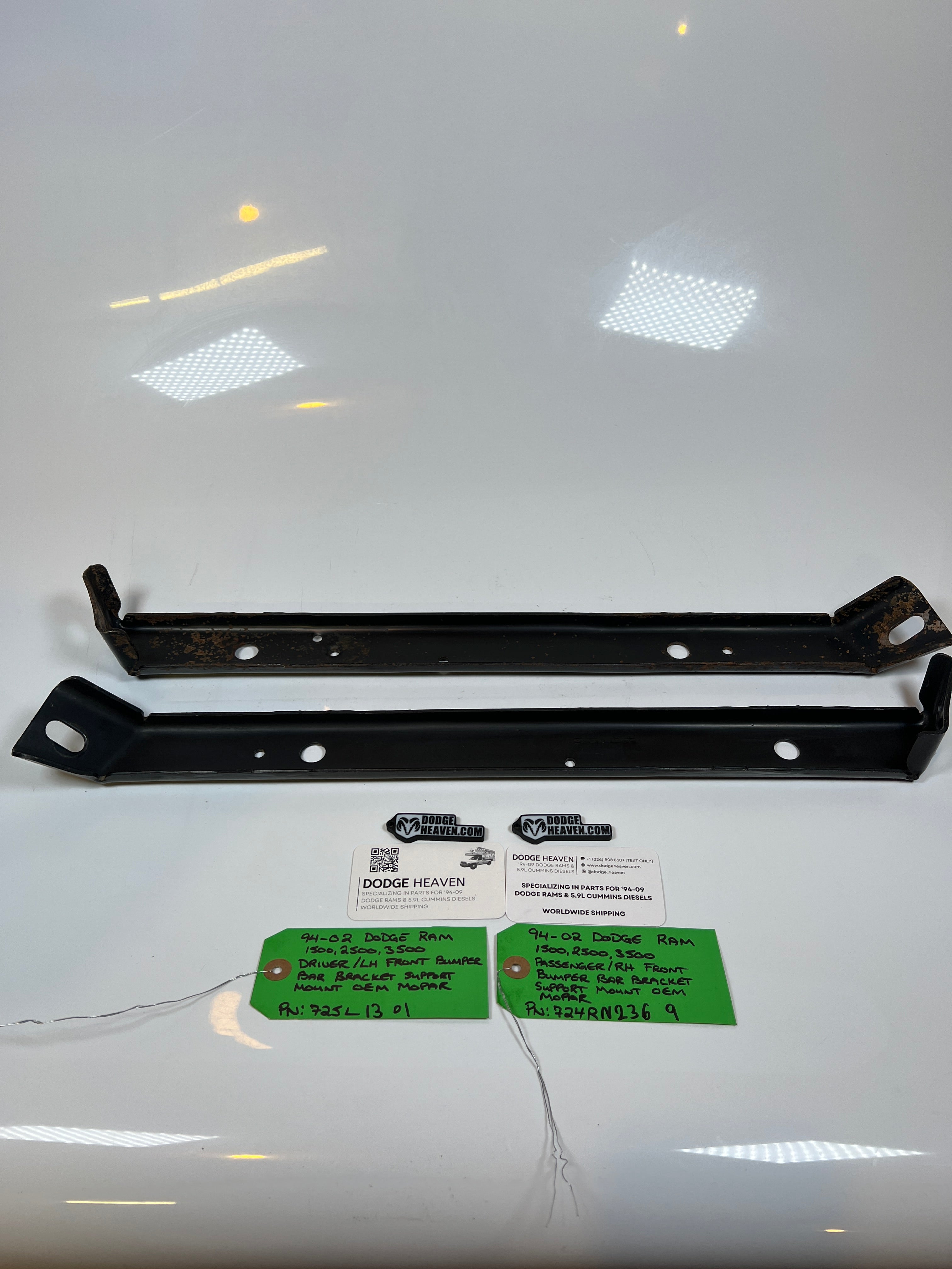1994-2002 Dodge Ram Front Outer Bumper Support Bracket 1500-3500 Pair LH/RH