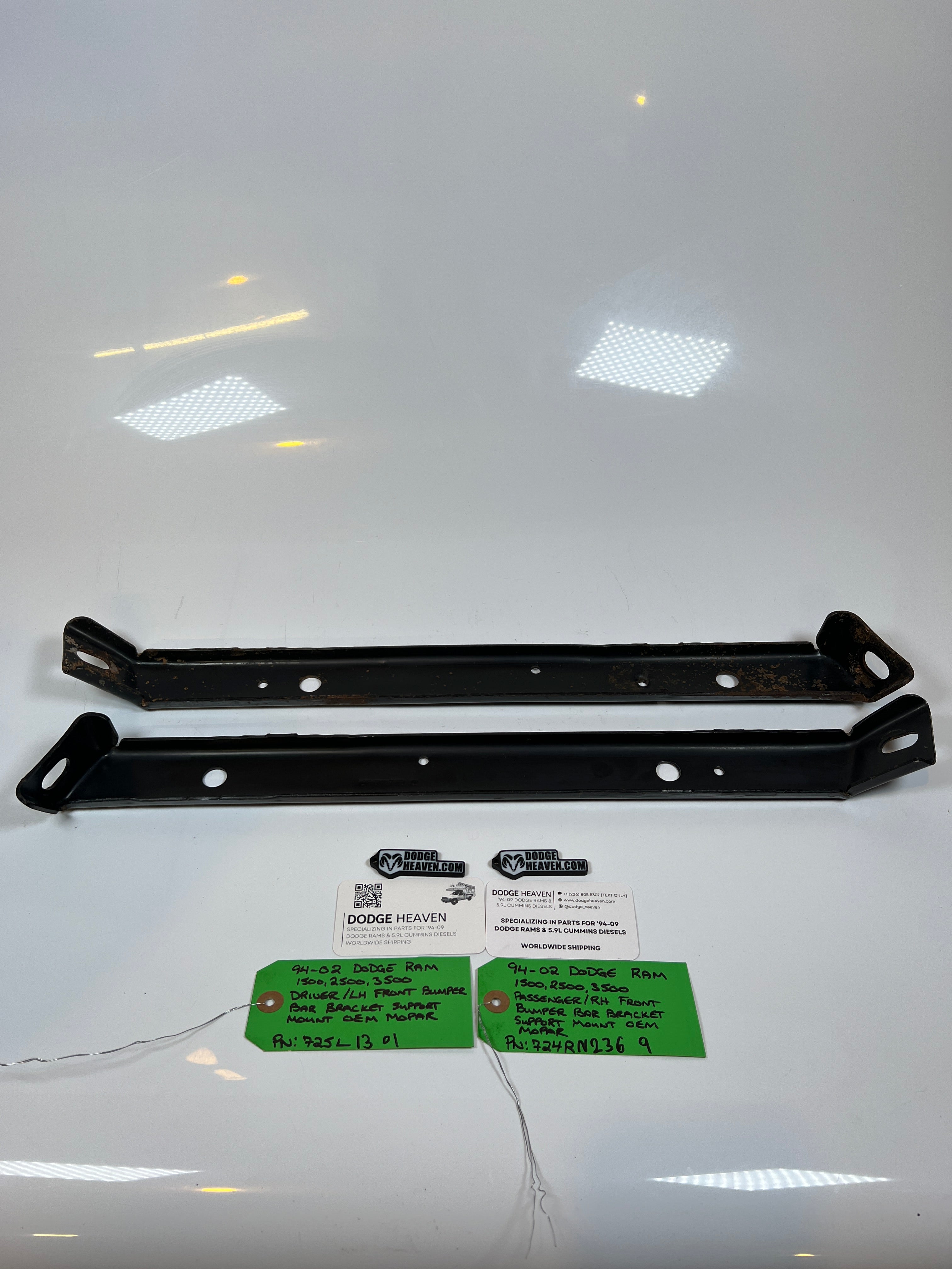 1994-2002 Dodge Ram Front Outer Bumper Support Bracket 1500-3500 Pair LH/RH