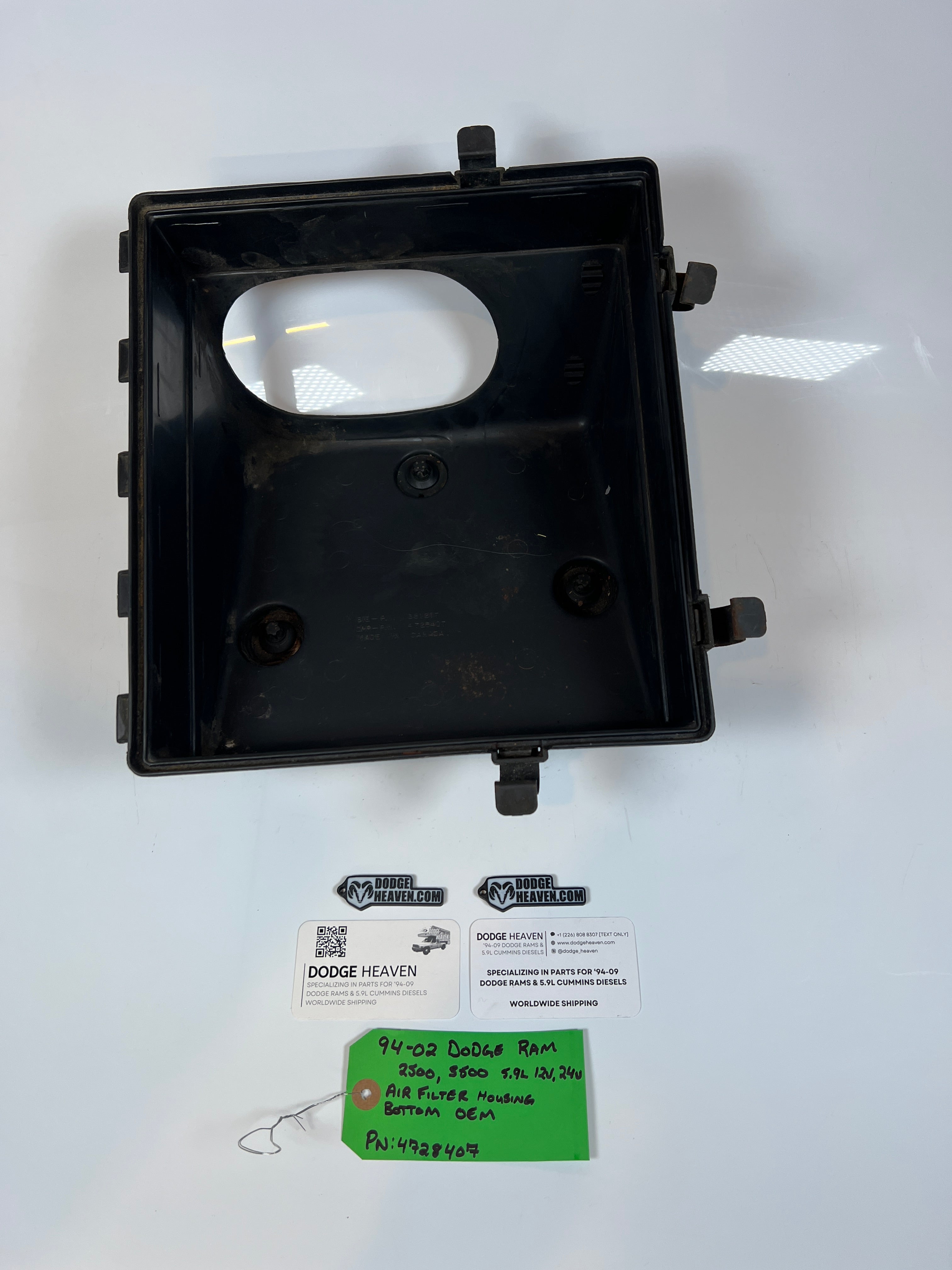 1994-2002 Dodge Ram 12V/24V 5.9L Cummins Air Filter Box Bottom