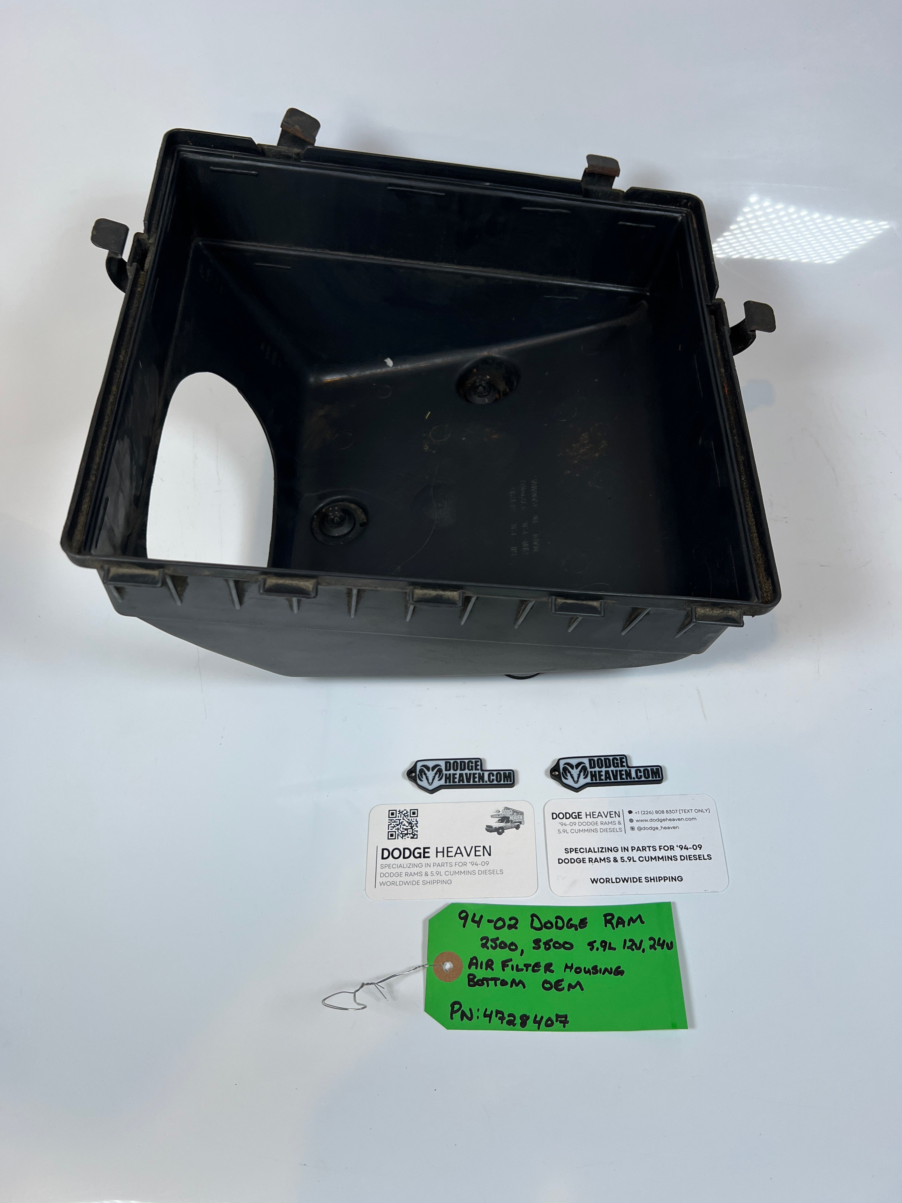 1994-2002 Dodge Ram 12V/24V 5.9L Cummins Air Filter Box Bottom