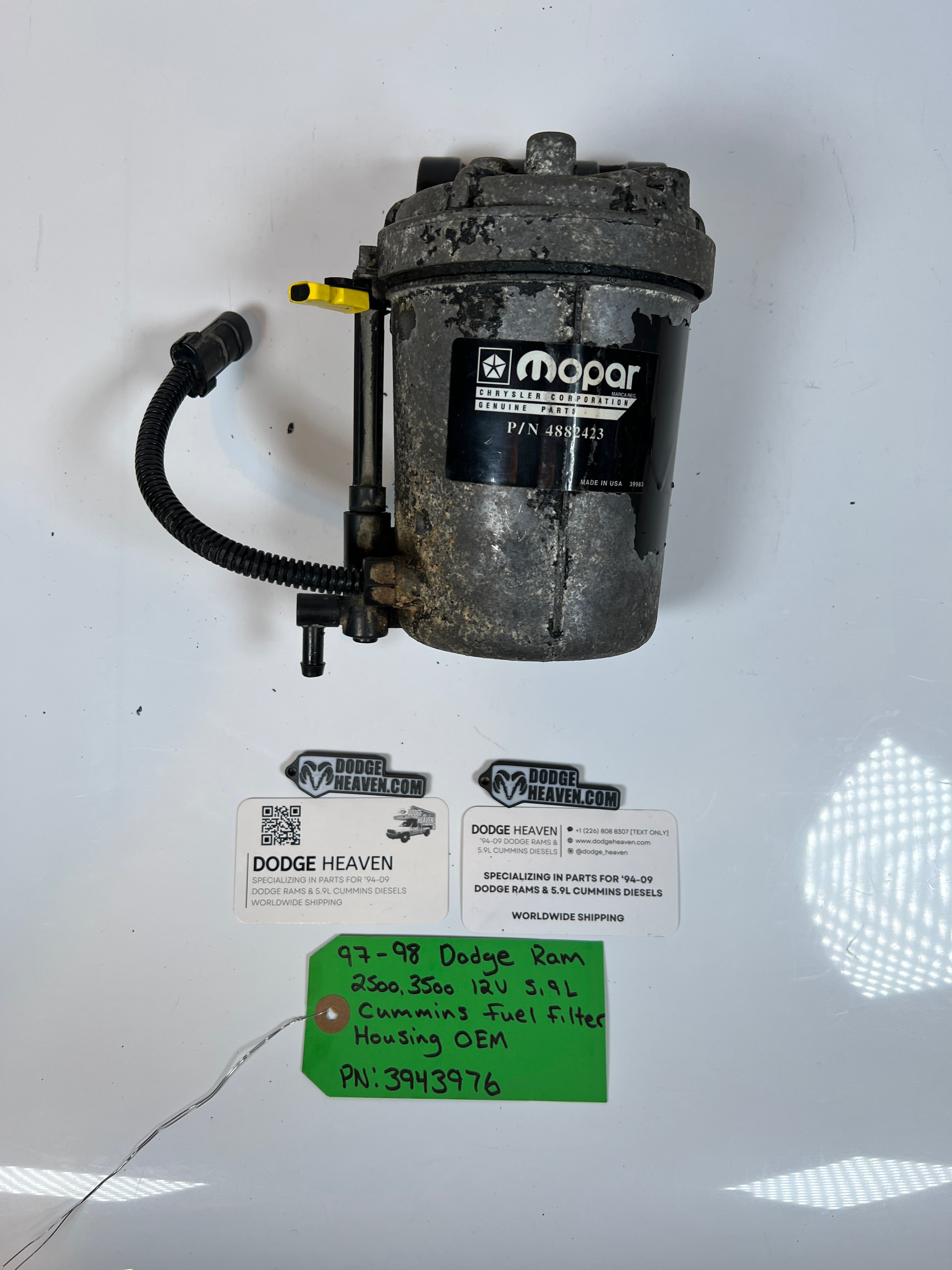 1997-1998 Dodge Ram 2500 3500 12V 5.9L Cummins Fuel Filter Housing