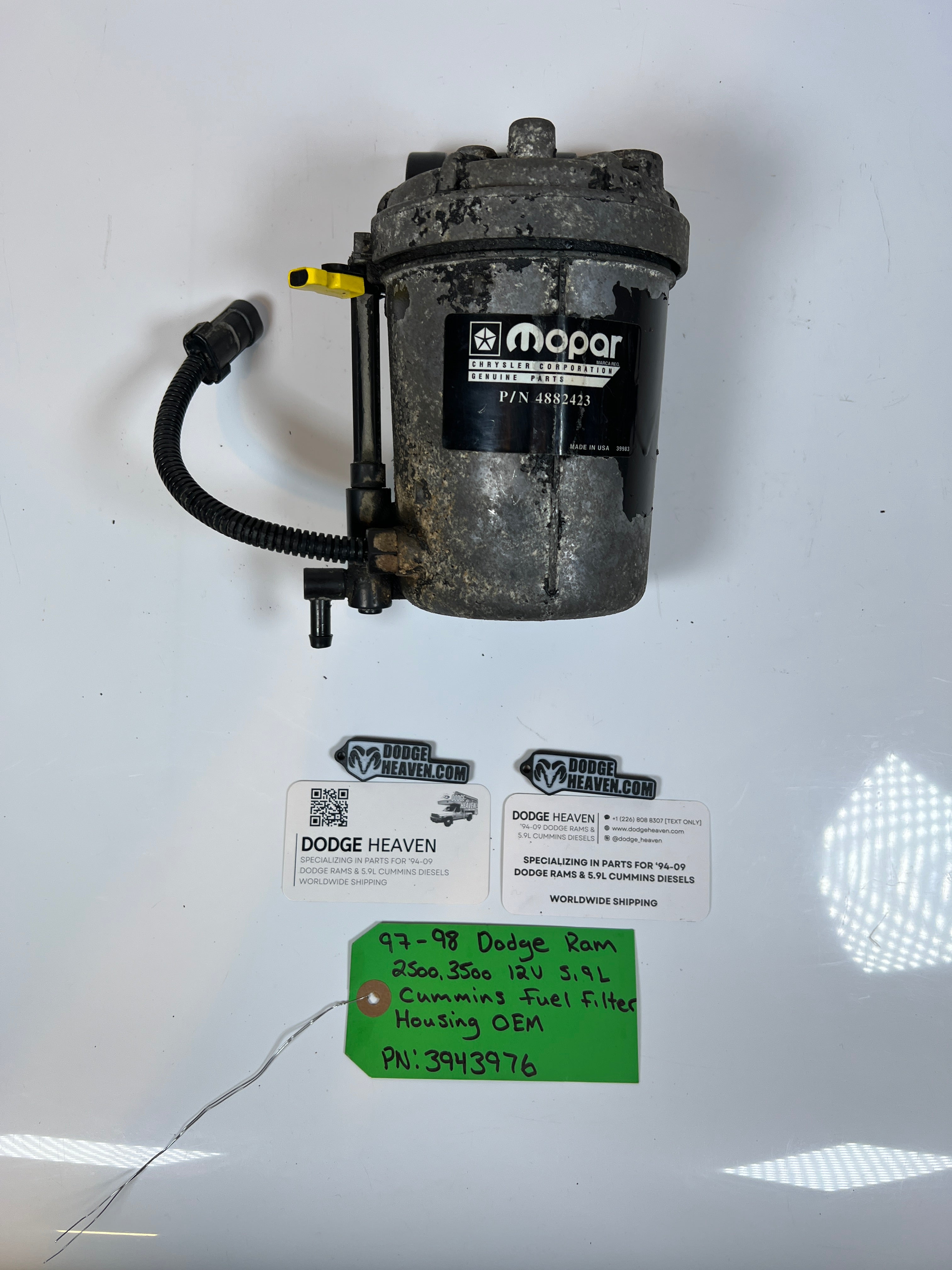 1997-1998 Dodge Ram 2500 3500 12V 5.9L Cummins Fuel Filter Housing