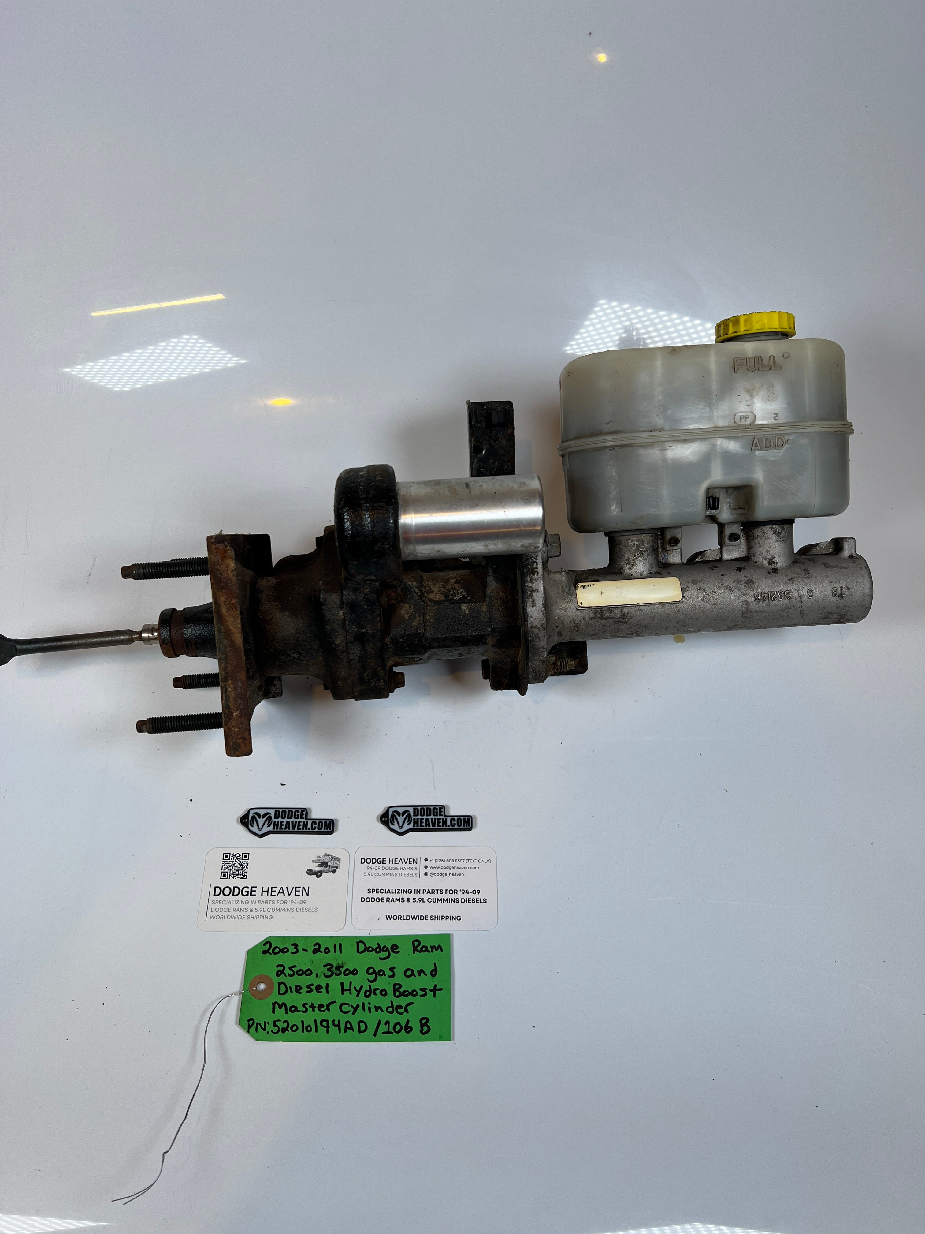 2003-2011 Dodge Ram 2500 3500 Hydro Boost & Master Cylinder