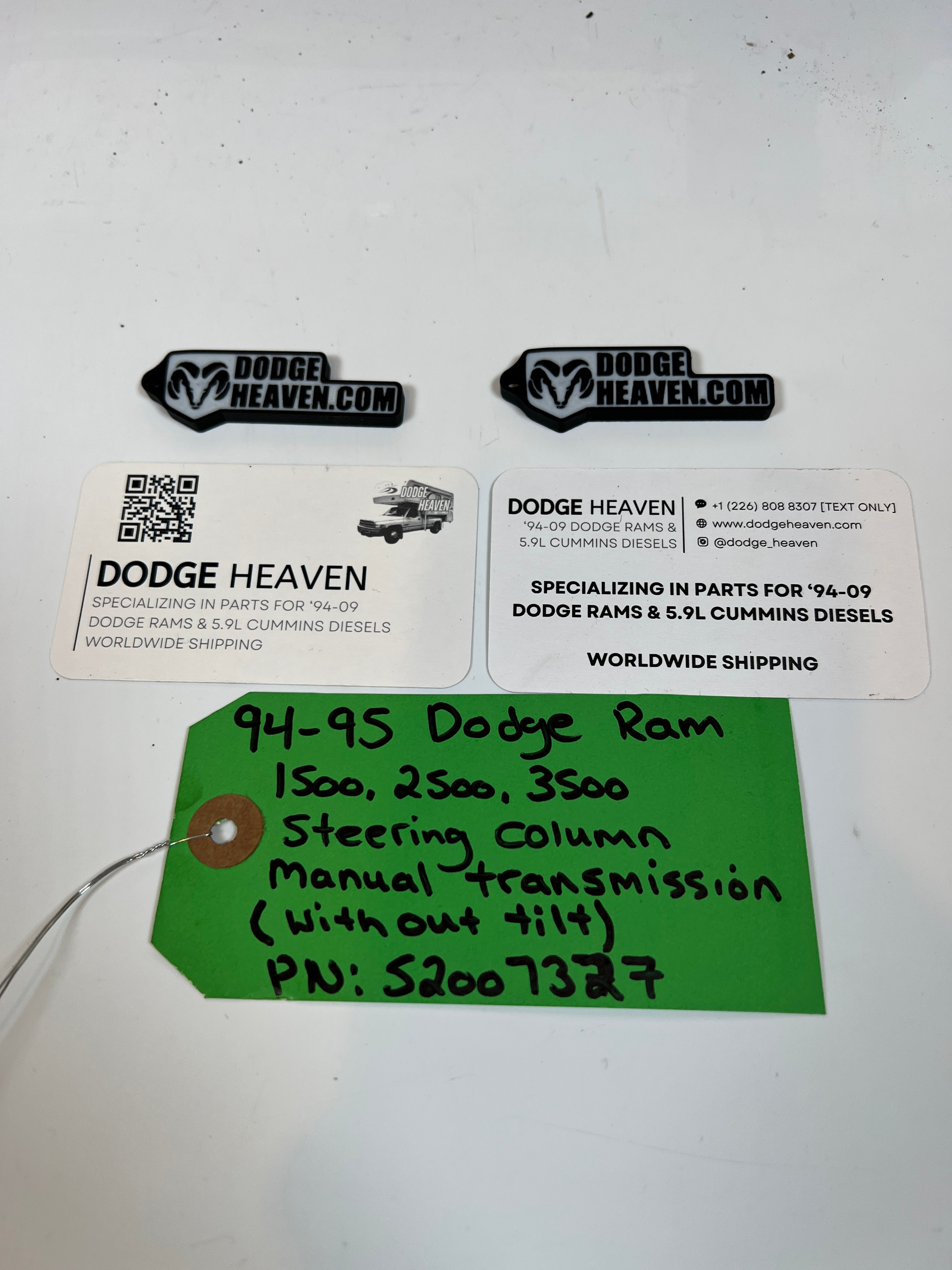 1994-1995 Dodge Ram Steering Column Manual Trans W/O Tilt 1500-3500