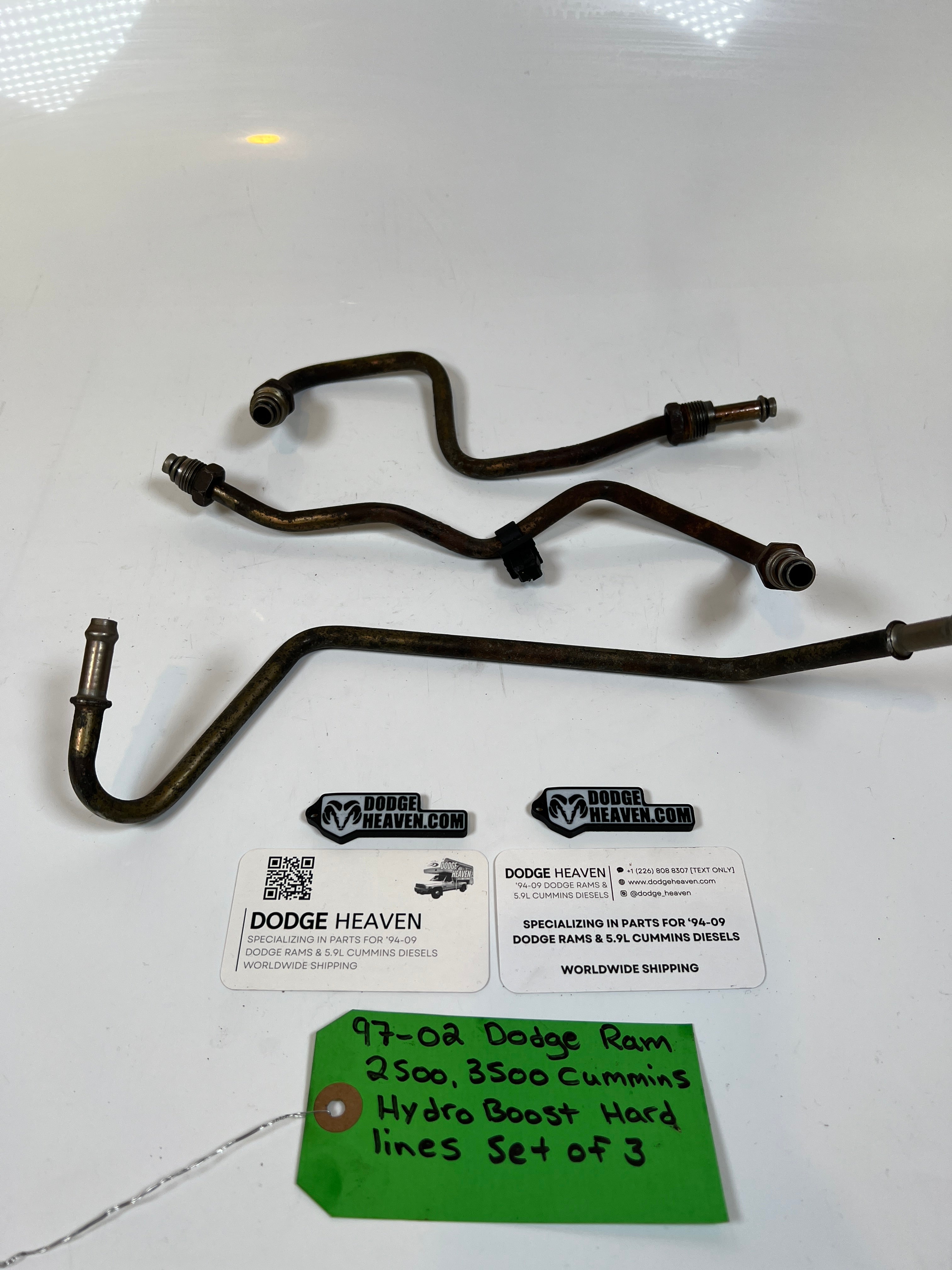 1997-2002 Dodge Ram 2500 3500 5.9L Cummins Hydro Boost Metal lines set of 3