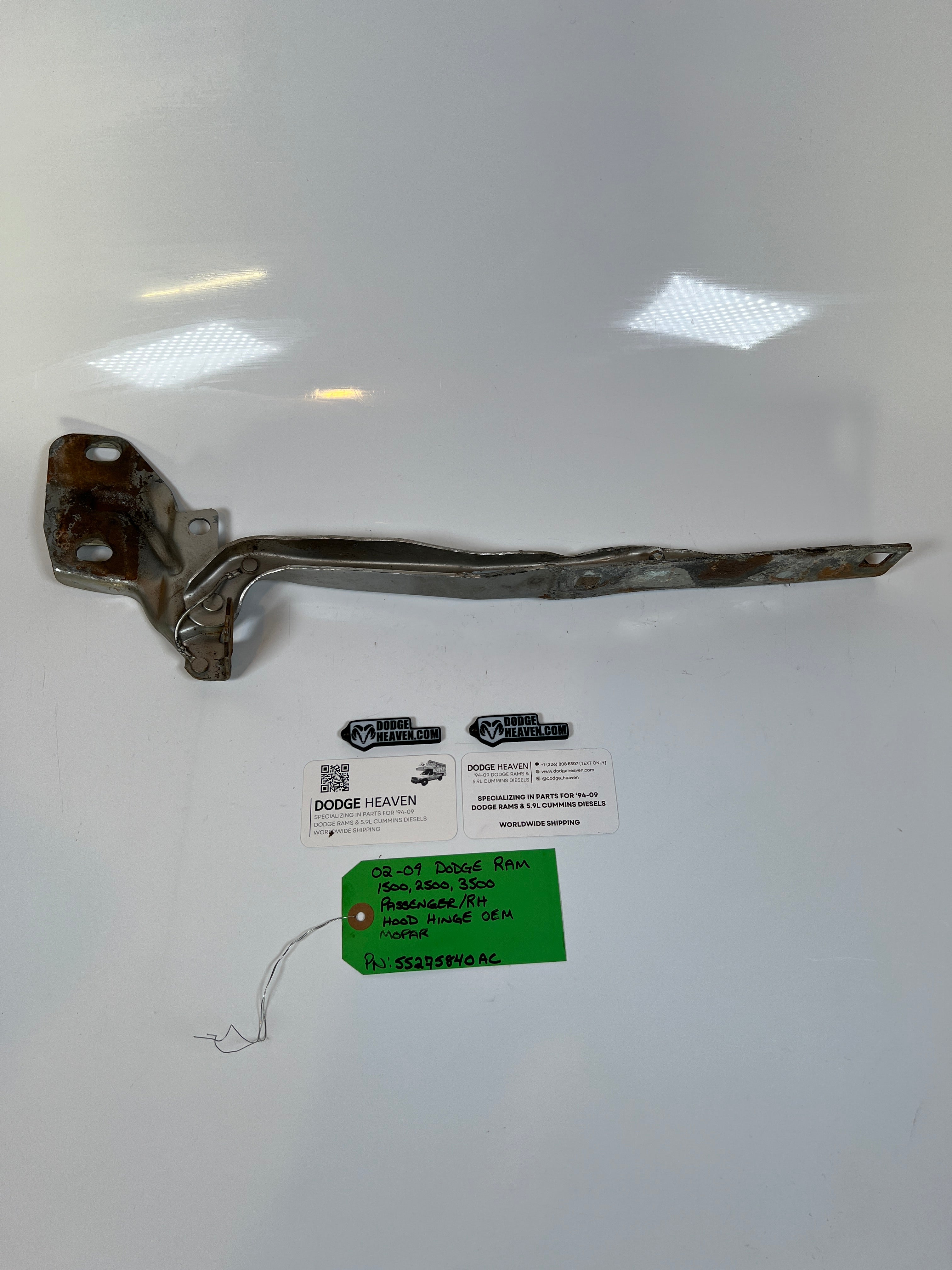 2002-2009 Dodge Ram 1500 2500 3500 Hood Hinge Driver LH