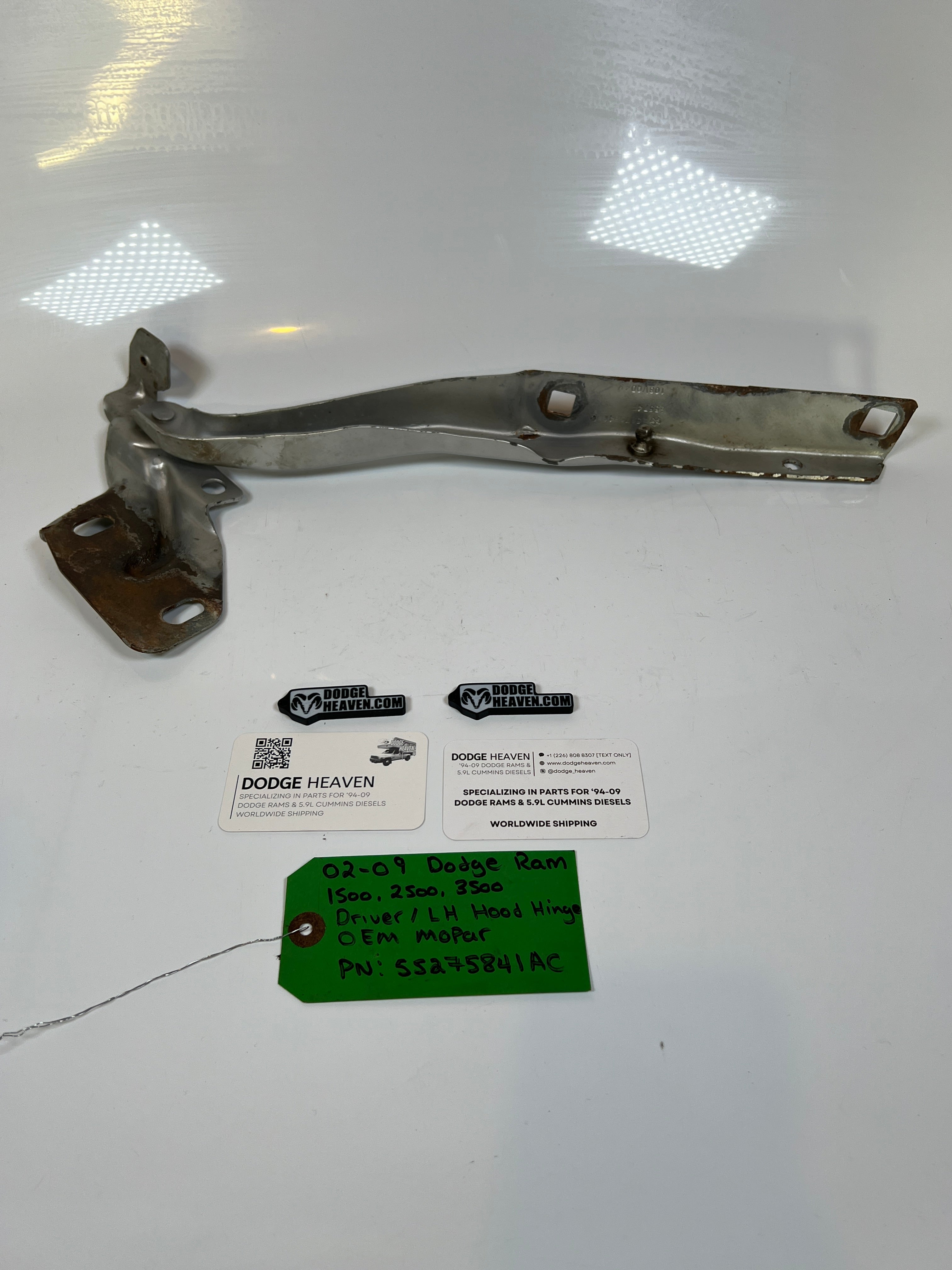 2002-2009 Dodge Ram 1500 2500 3500 Hood Hinge Driver LH