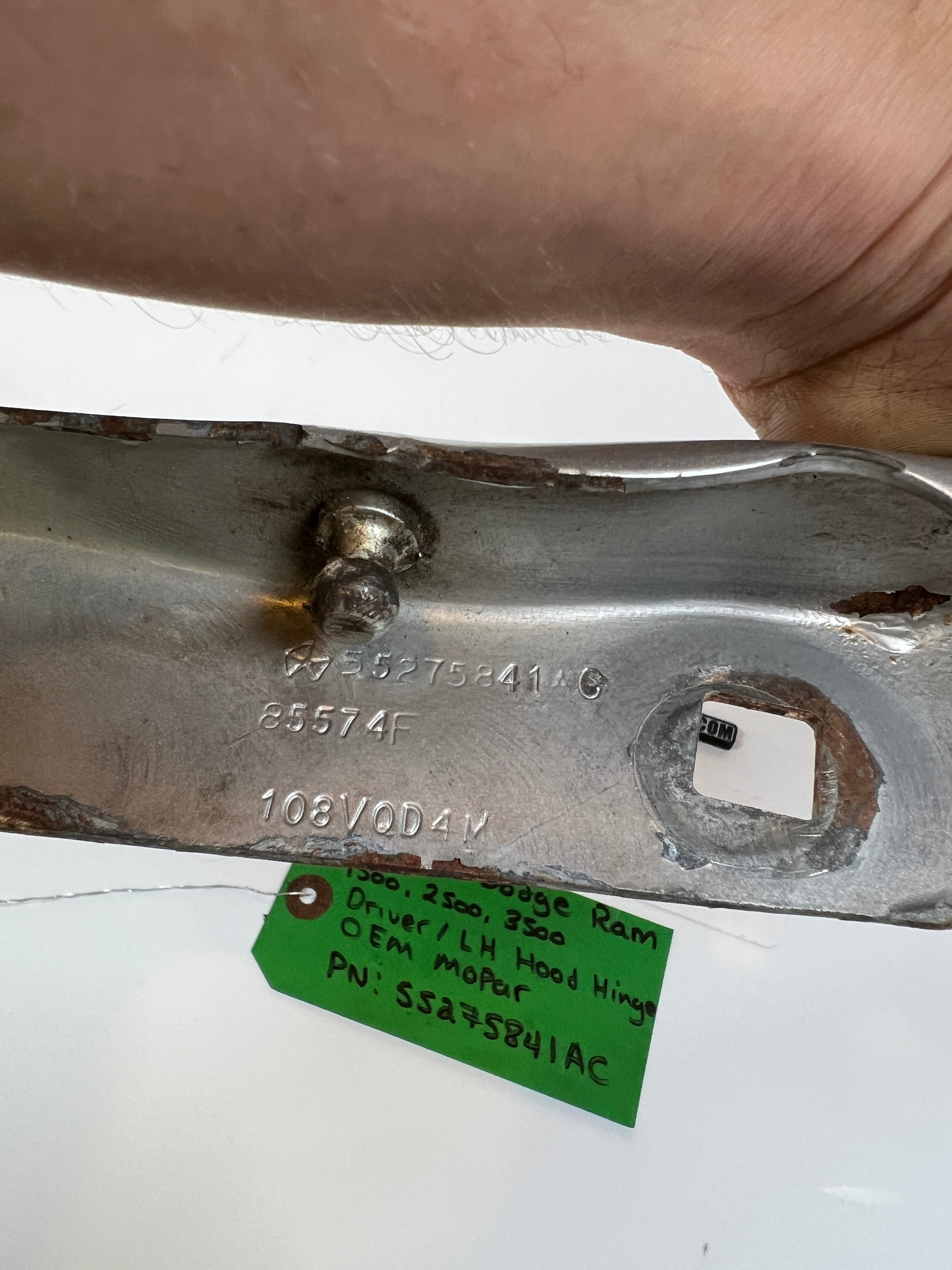 2002-2009 Dodge Ram 1500 2500 3500 Hood Hinge Driver LH