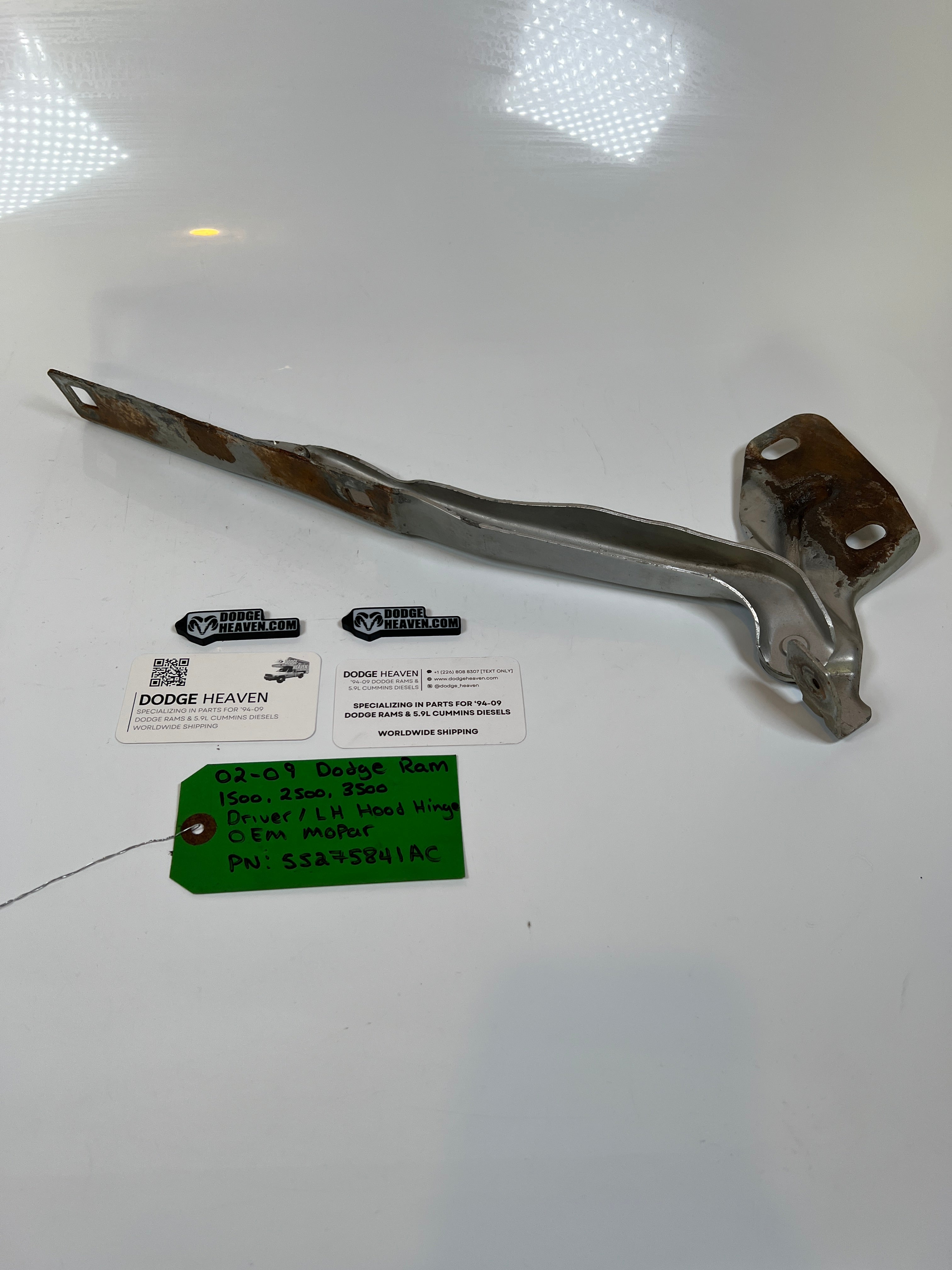 2002-2009 Dodge Ram 1500 2500 3500 Hood Hinge Driver LH