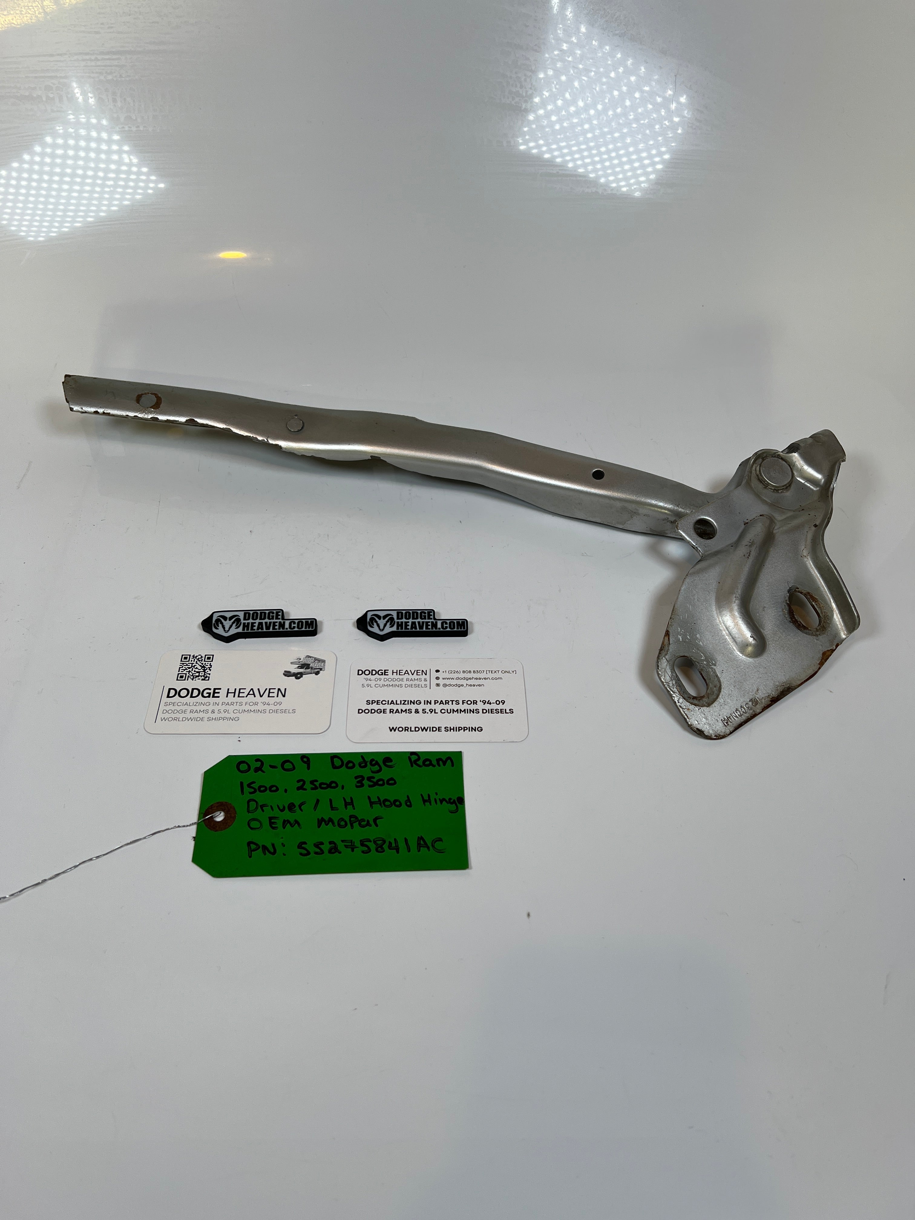 2002-2009 Dodge Ram 1500 2500 3500 Hood Hinge Driver LH