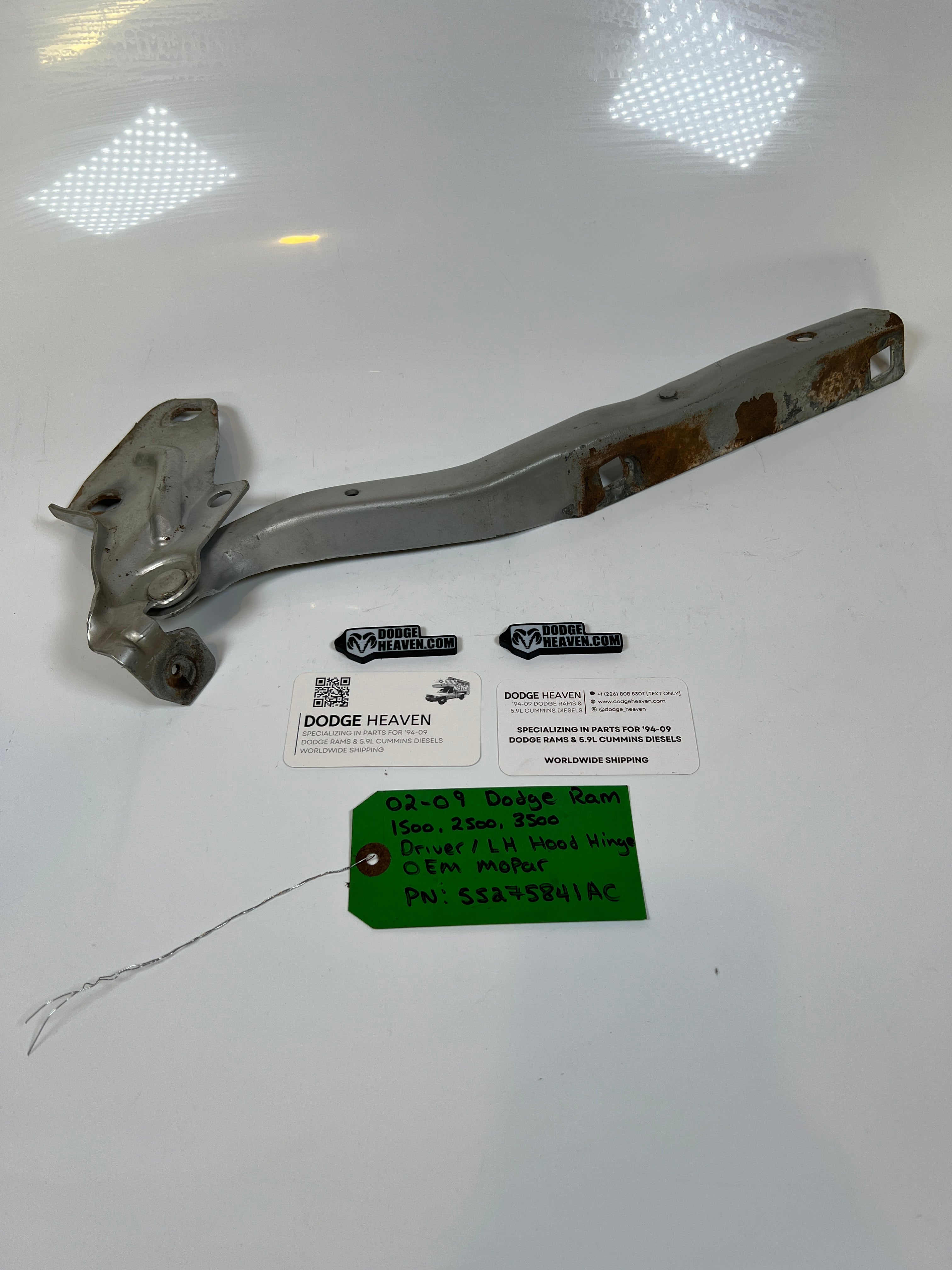 2002-2009 Dodge Ram 1500 2500 3500 Hood Hinge Driver LH