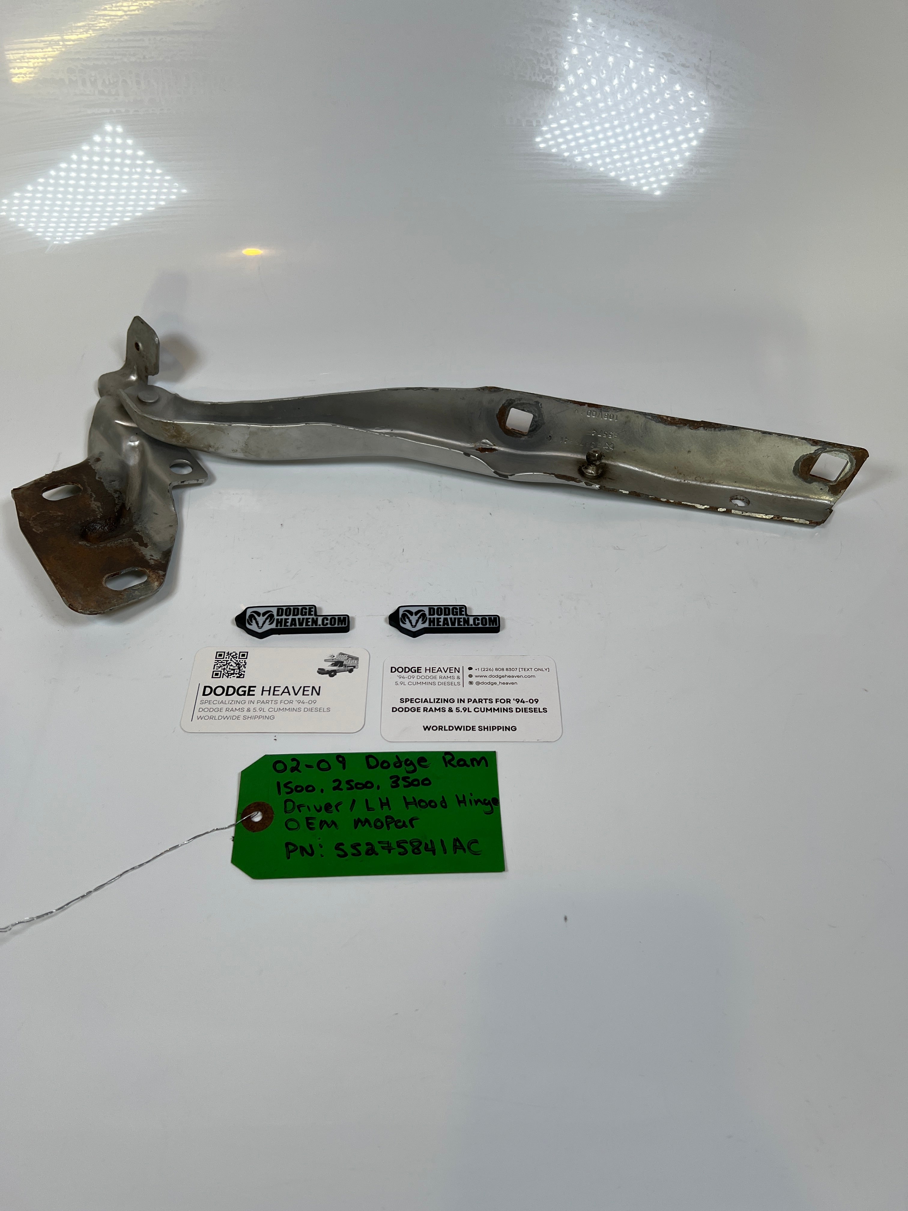 2002-2009 Dodge Ram 1500 2500 3500 Hood Hinge Driver LH