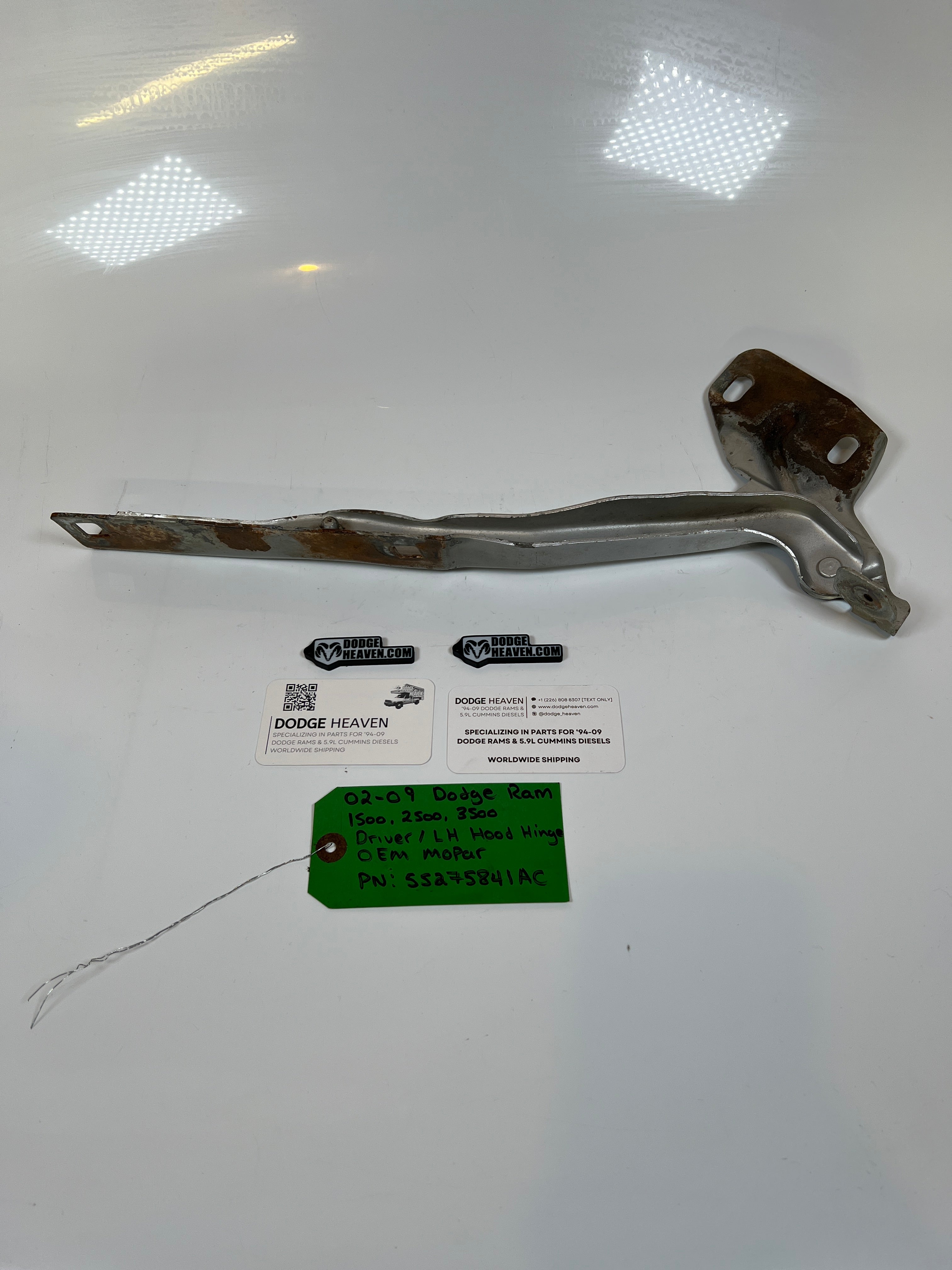 2002-2009 Dodge Ram 1500 2500 3500 Hood Hinge Driver LH