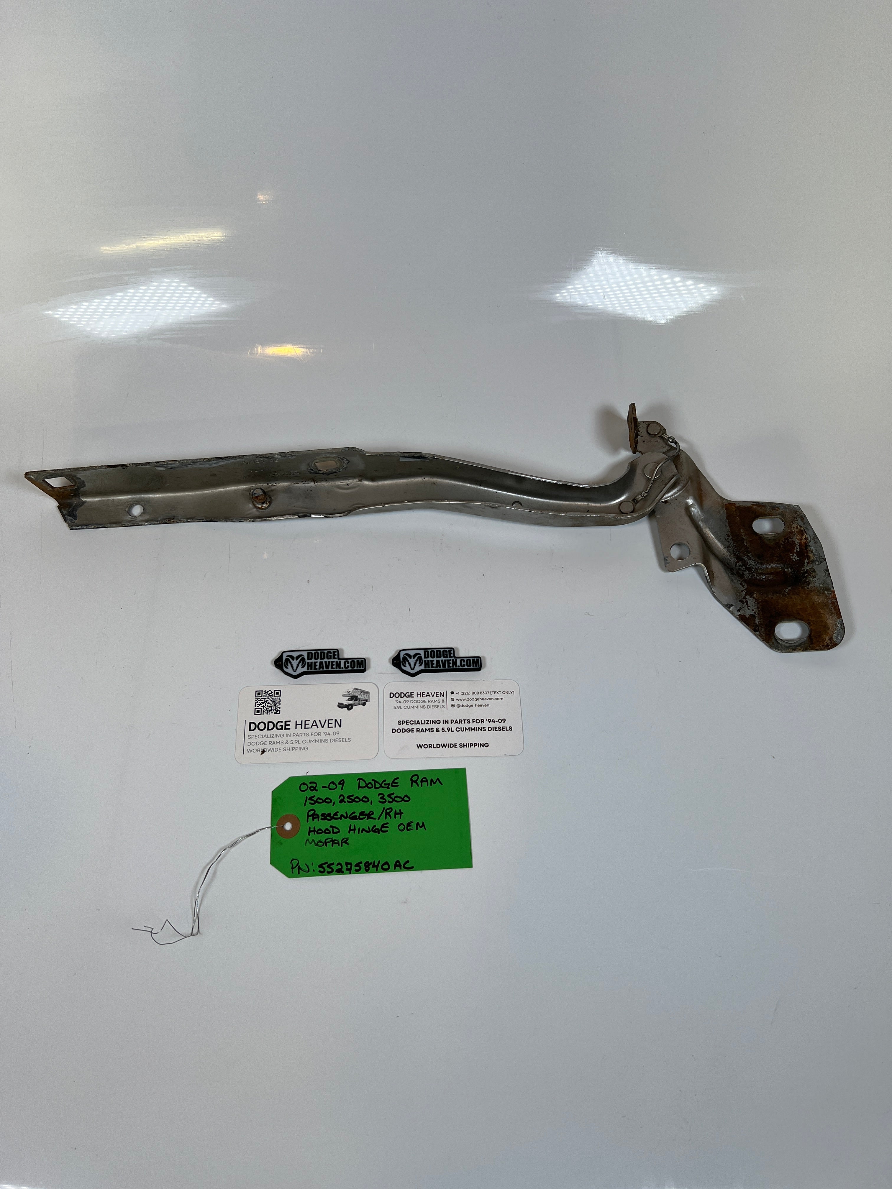 2002-2009 Dodge Ram 1500 2500 3500 Hood Hinge Driver LH
