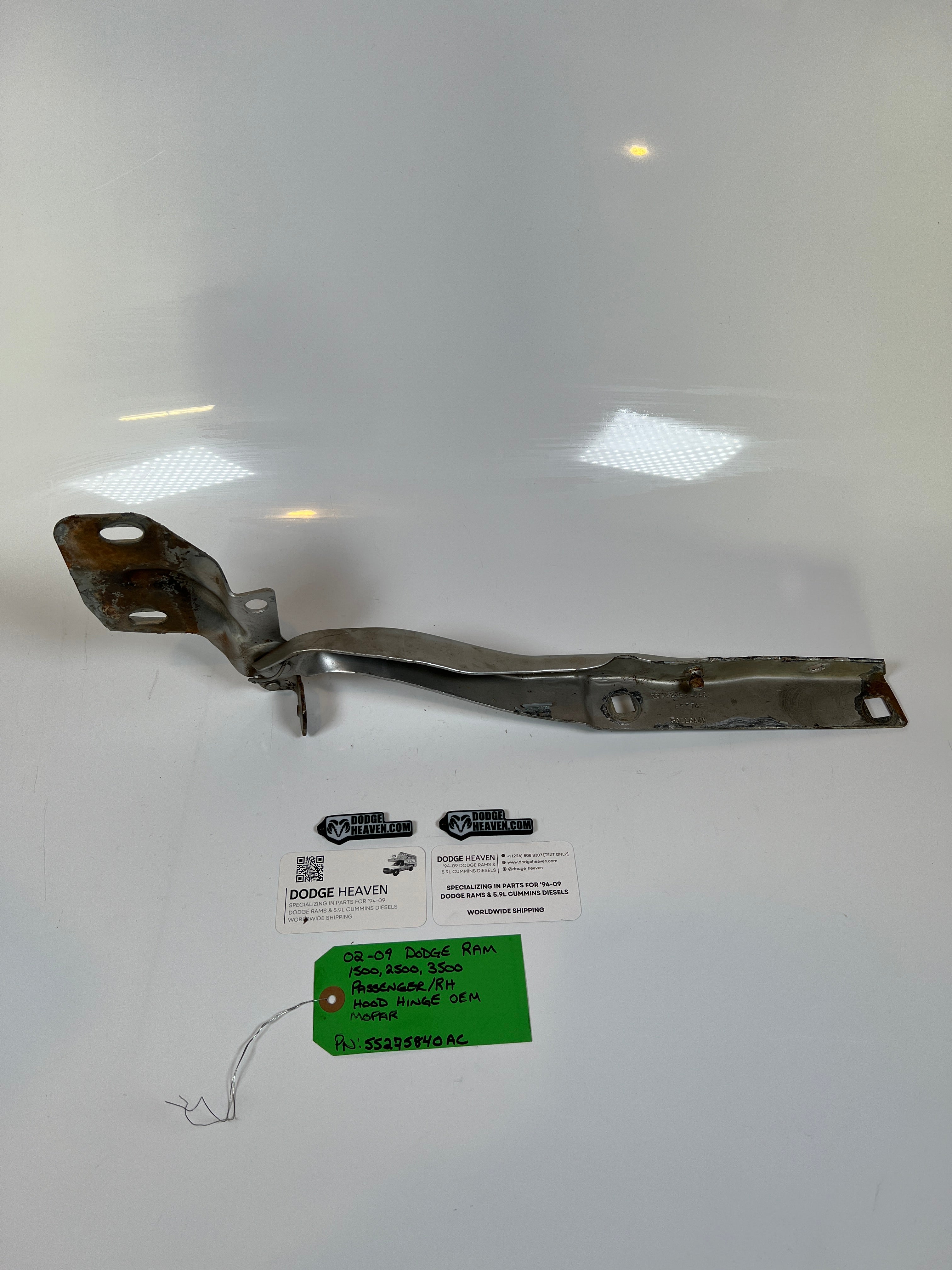 2002-2009 Dodge Ram 1500 2500 3500 Hood Hinge Driver LH