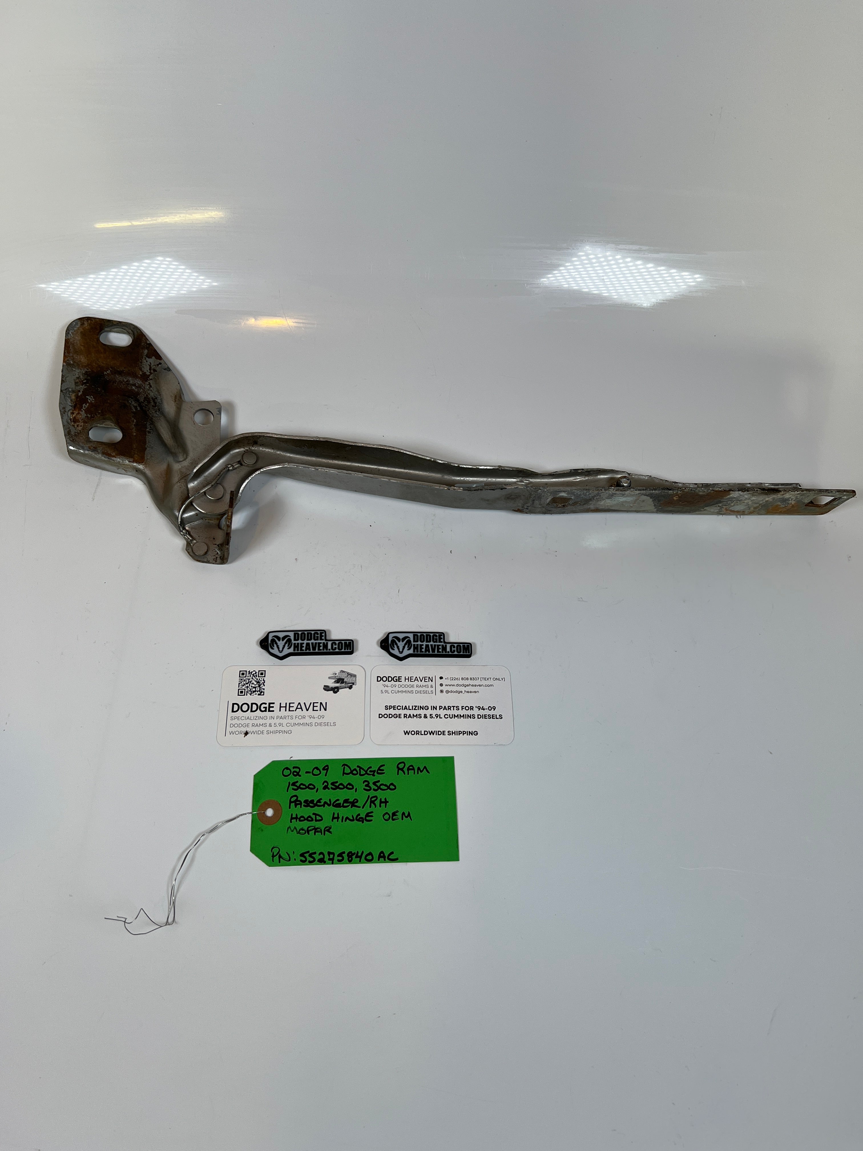 2002-2009 Dodge Ram 1500 2500 3500 Hood Hinge Driver LH