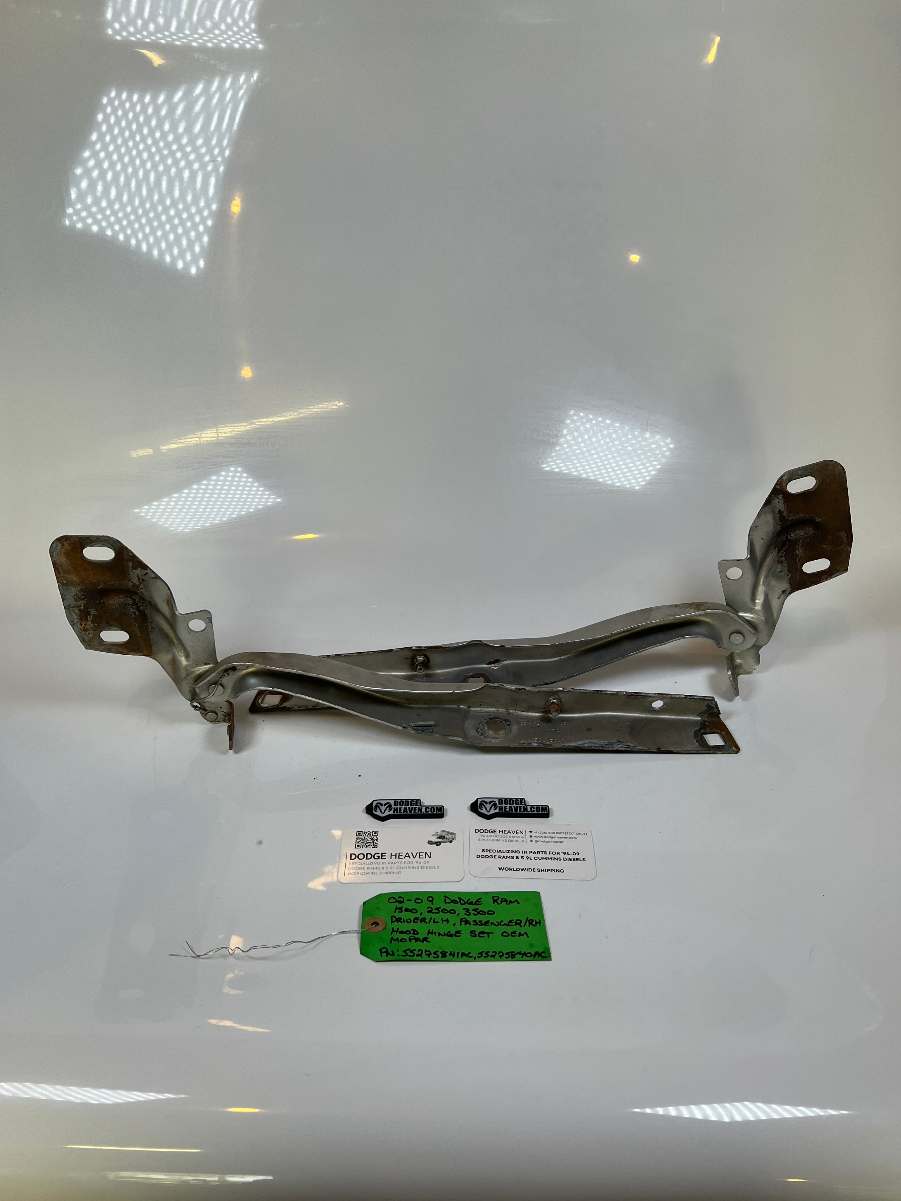 2002-2009 Dodge Ram 1500 2500 3500 Hood Hinge Driver And Passenger Pair