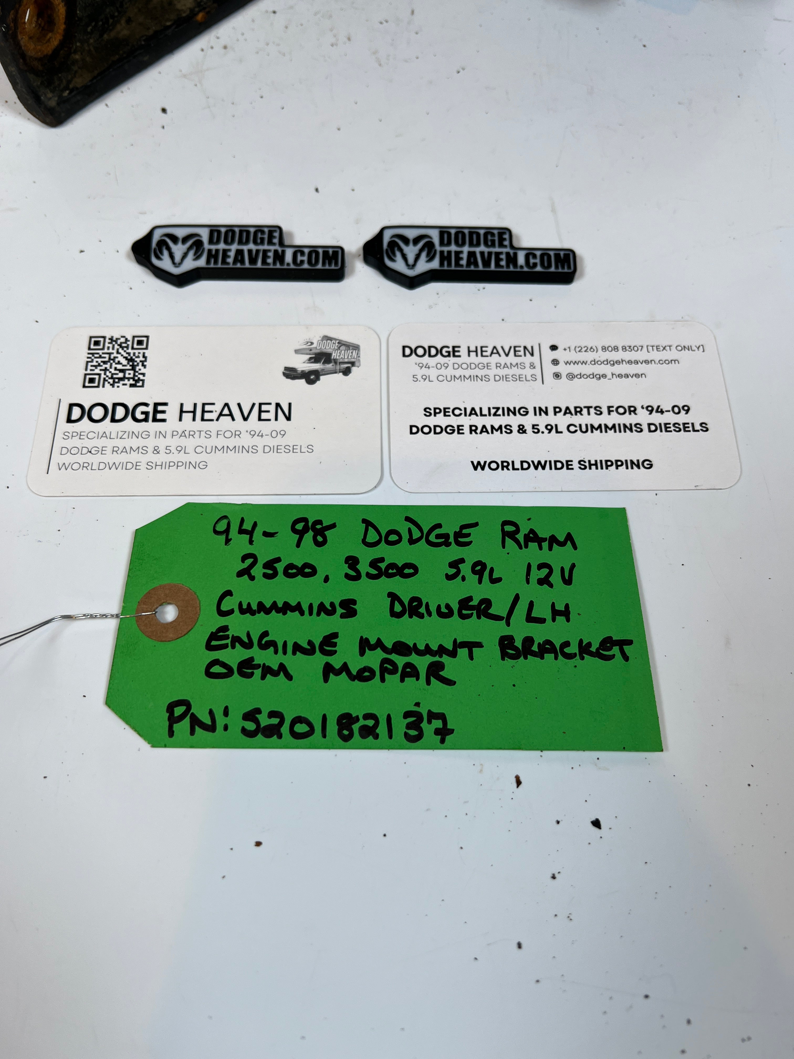 1994-1998 Dodge Ram 2500 3500 12V 5.9L Cummins Driver LH Motor Mount