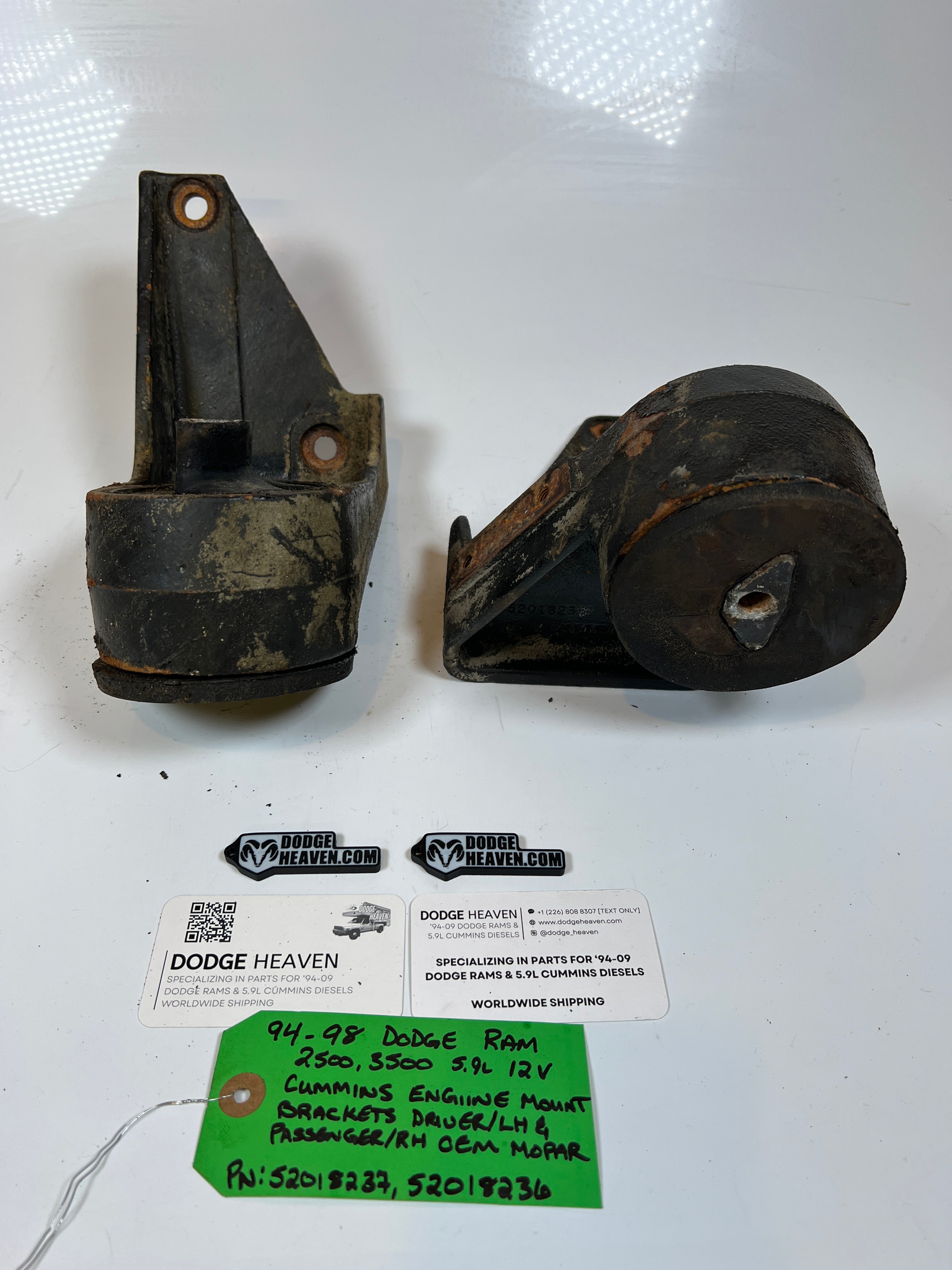 1994-1998 Dodge Ram 2500 3500 12V 5.9L Cummins Driver & Pass Motor Mount