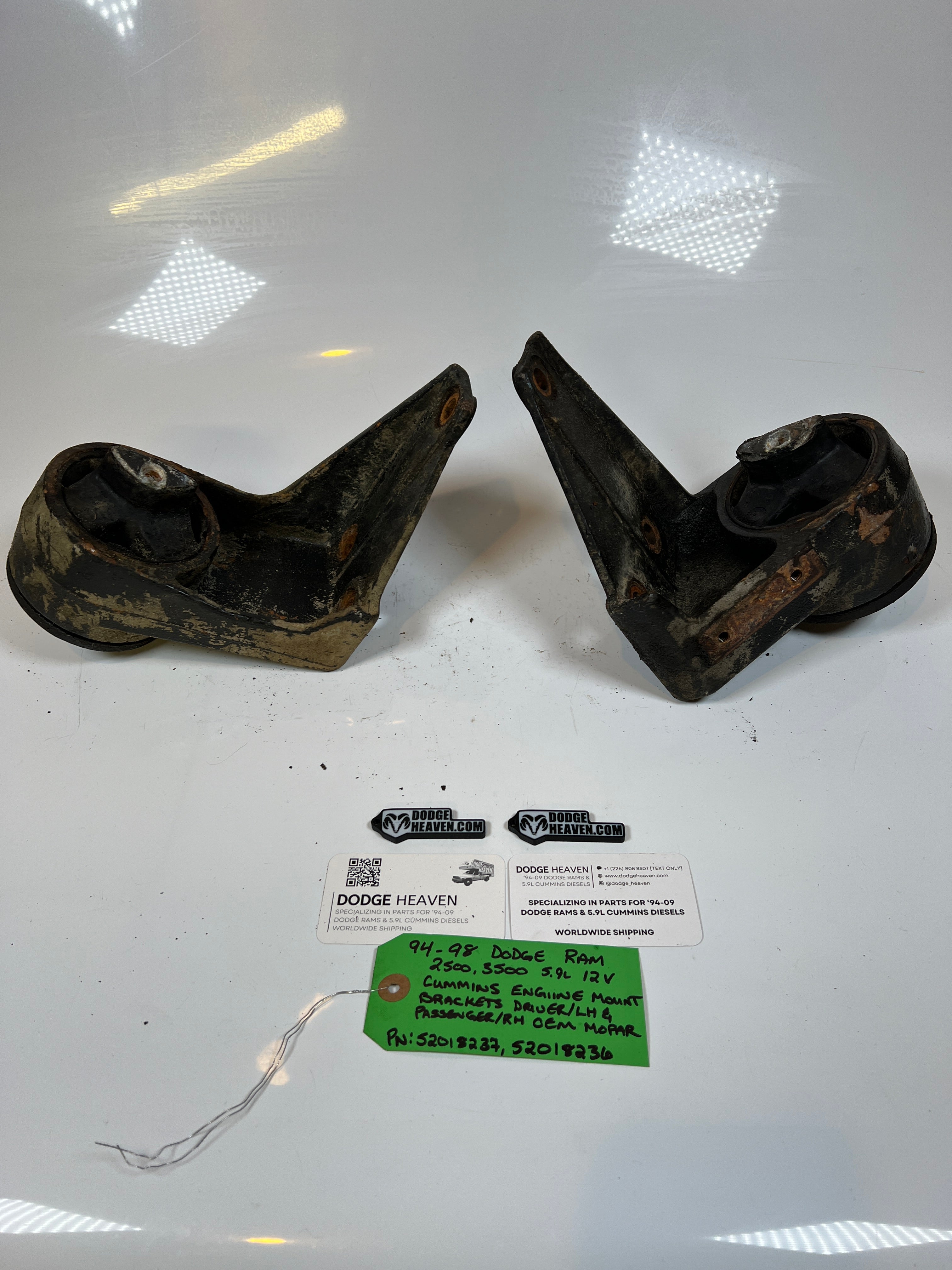 1994-1998 Dodge Ram 2500 3500 12V 5.9L Cummins Driver & Pass Motor Mount