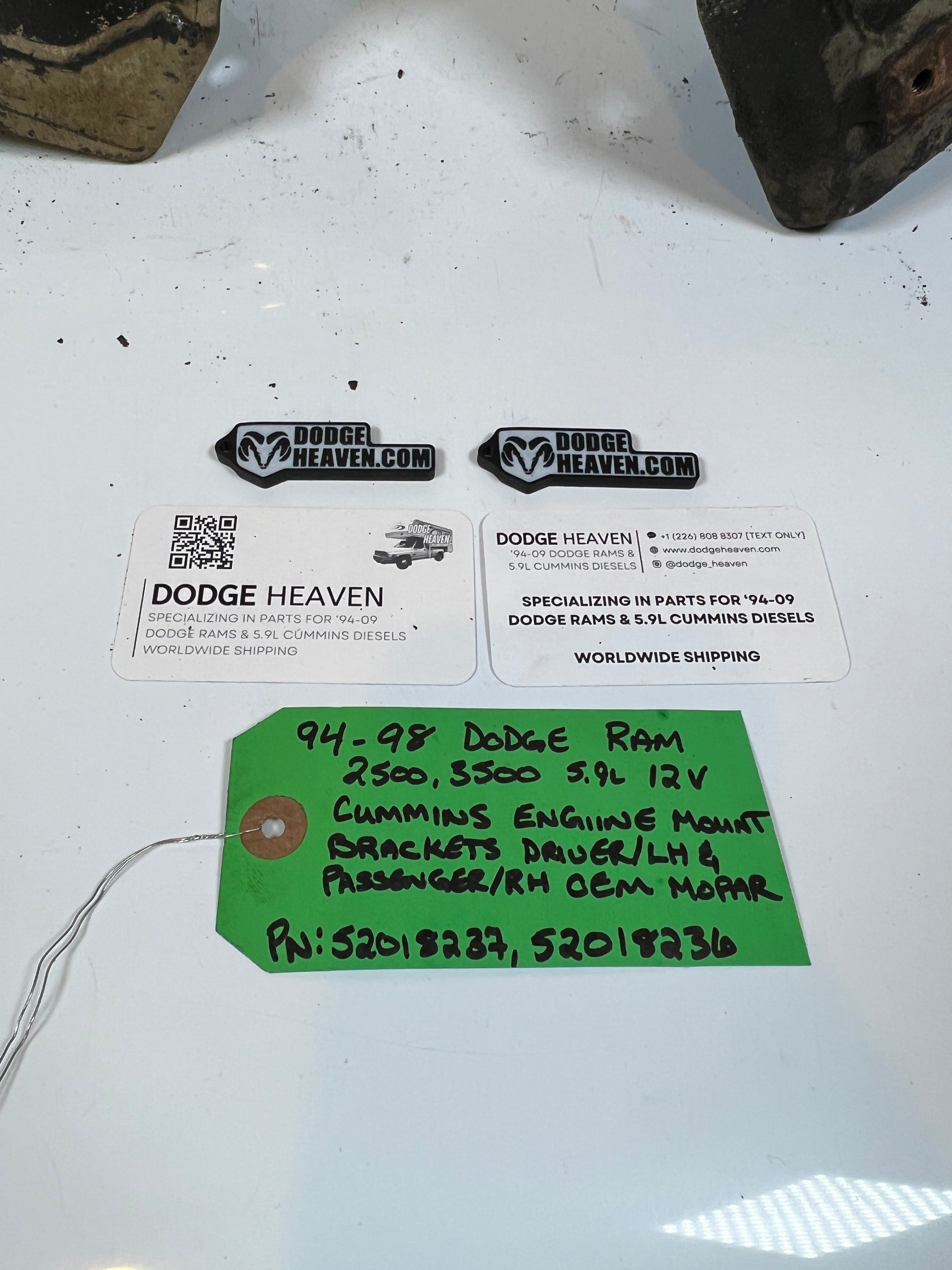 1994-1998 Dodge Ram 2500 3500 12V 5.9L Cummins Driver & Pass Motor Mount