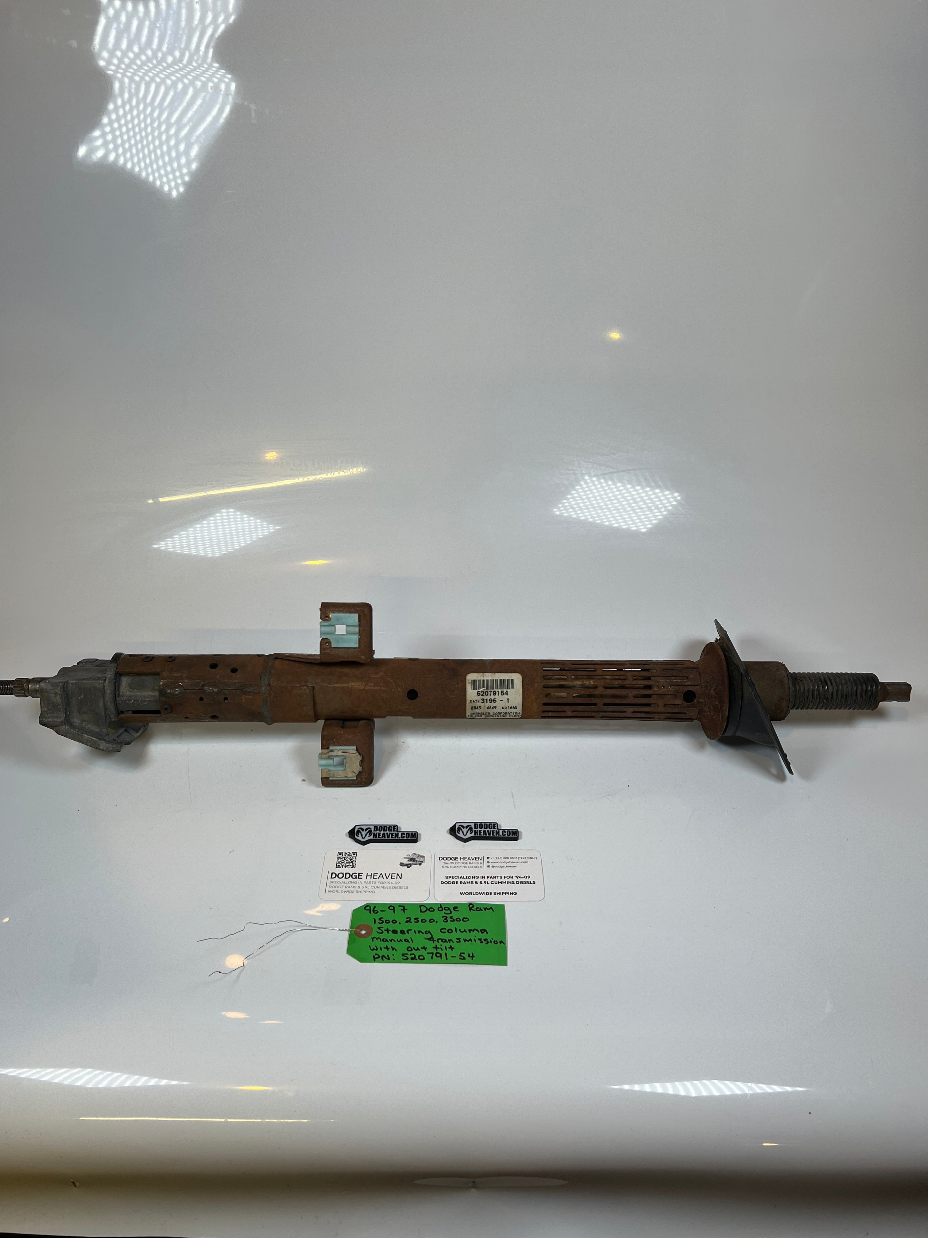 1996-1997 Dodge Ram Steering Column Manual Trans W/O Tilt 1500-3500