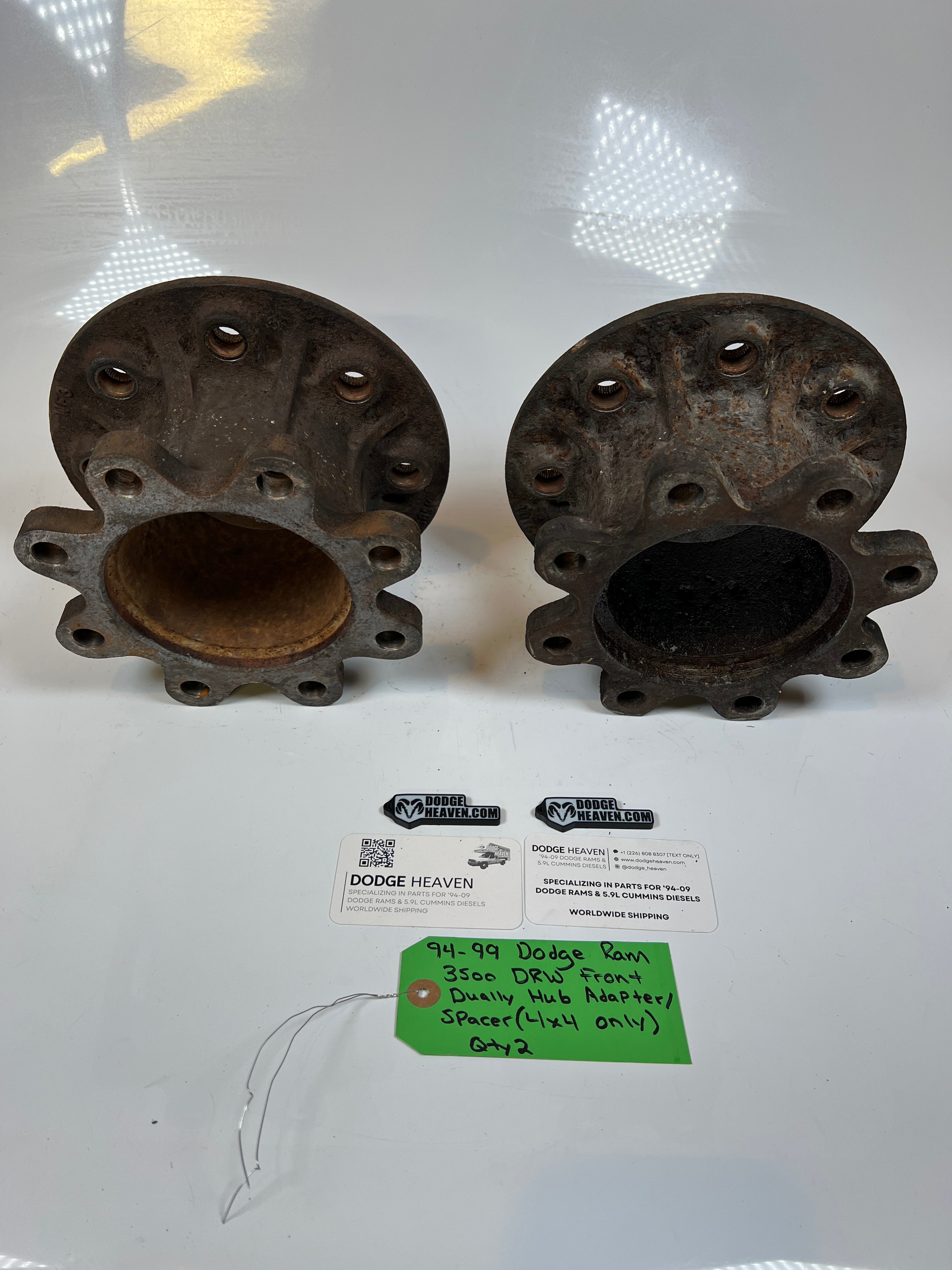 1994-1999 Dodge Ram 3500 Front Dually Hub Adapter Spacer 4x4 V10/ Diesel QTY 2
