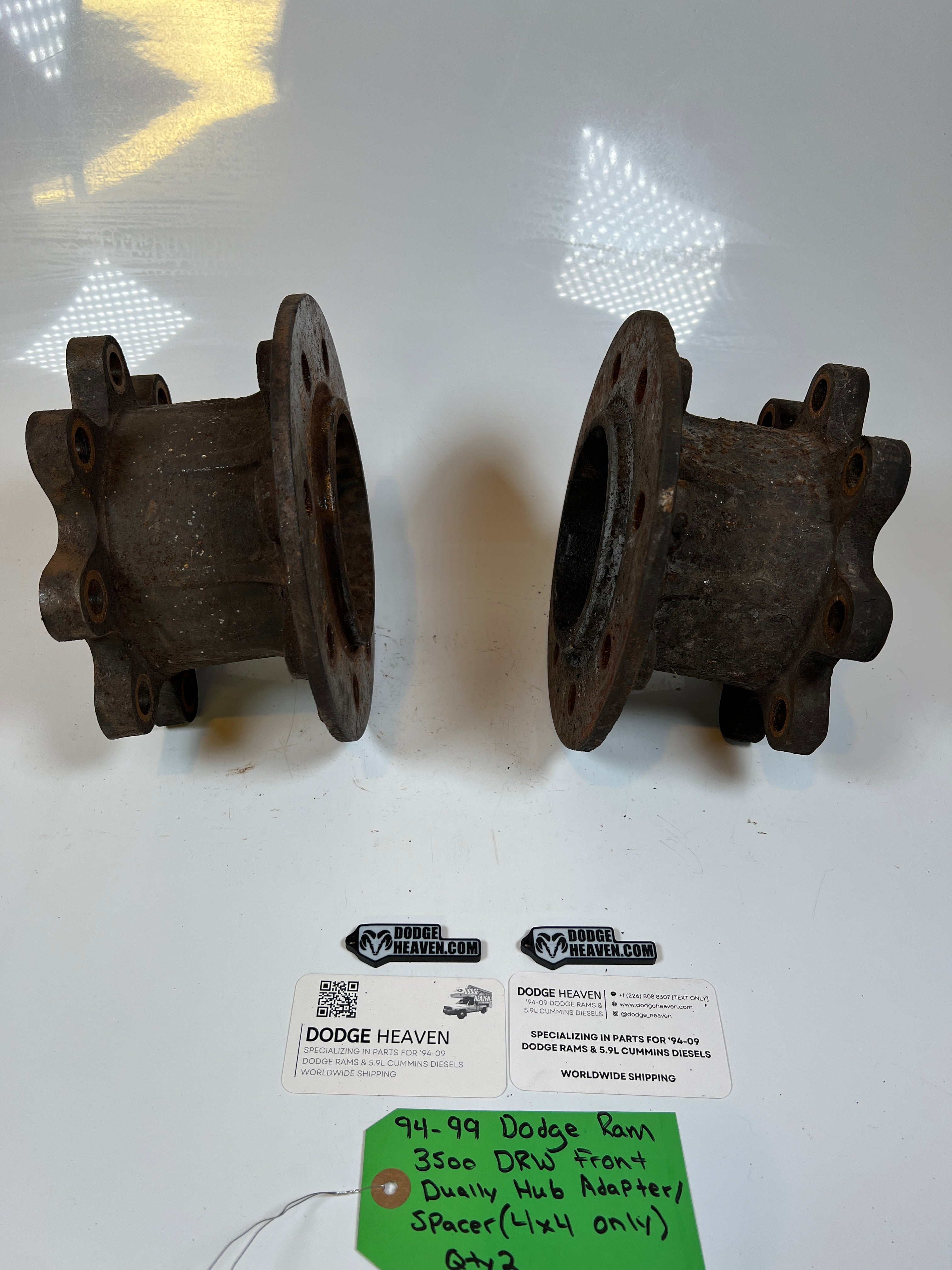 1994-1999 Dodge Ram 3500 Front Dually Hub Adapter Spacer 4x4 V10/ Diesel QTY 2