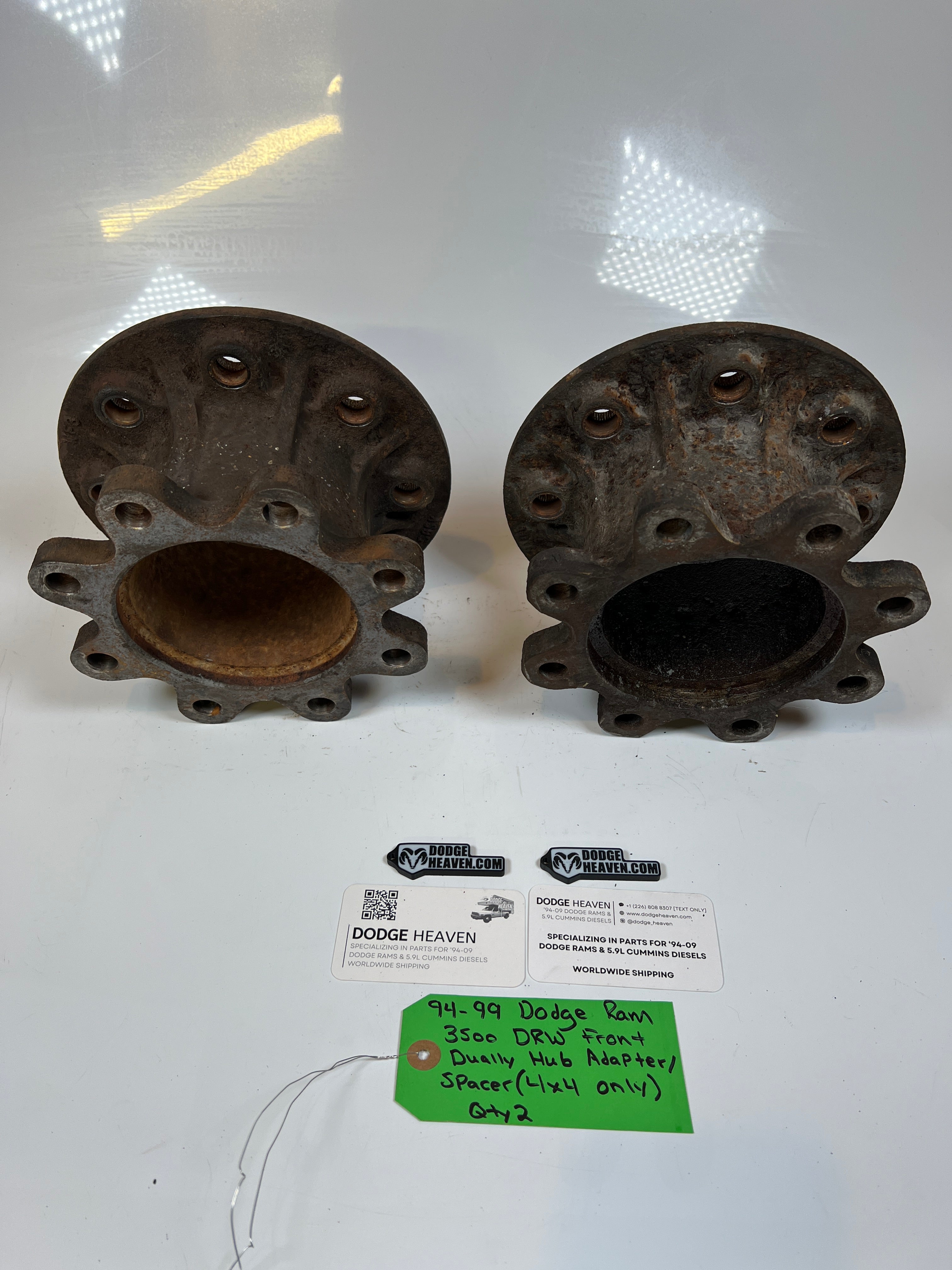 1994-1999 Dodge Ram 3500 Front Dually Hub Adapter Spacer 4x4 V10/ Diesel QTY 2