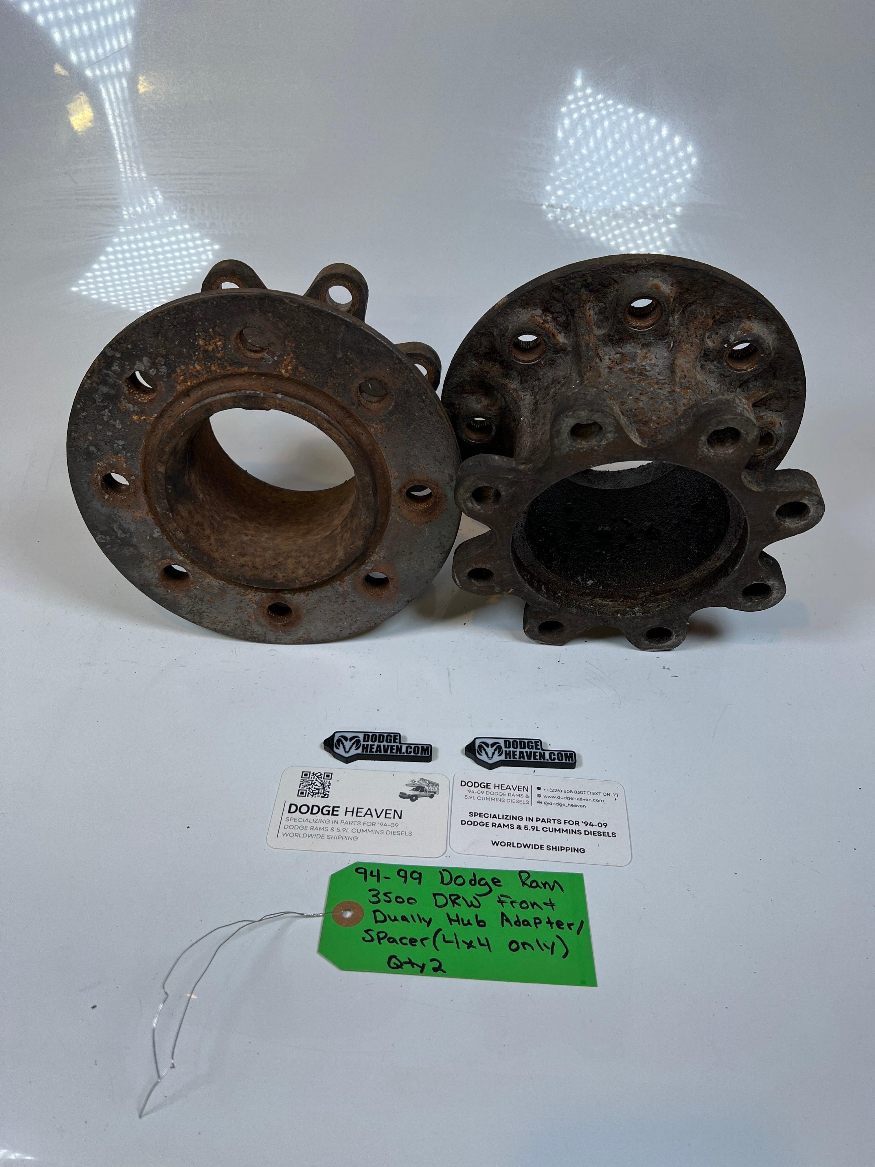 1994-1999 Dodge Ram 3500 Front Dually Hub Adapter Spacer 4x4 V10/ Diesel QTY 2