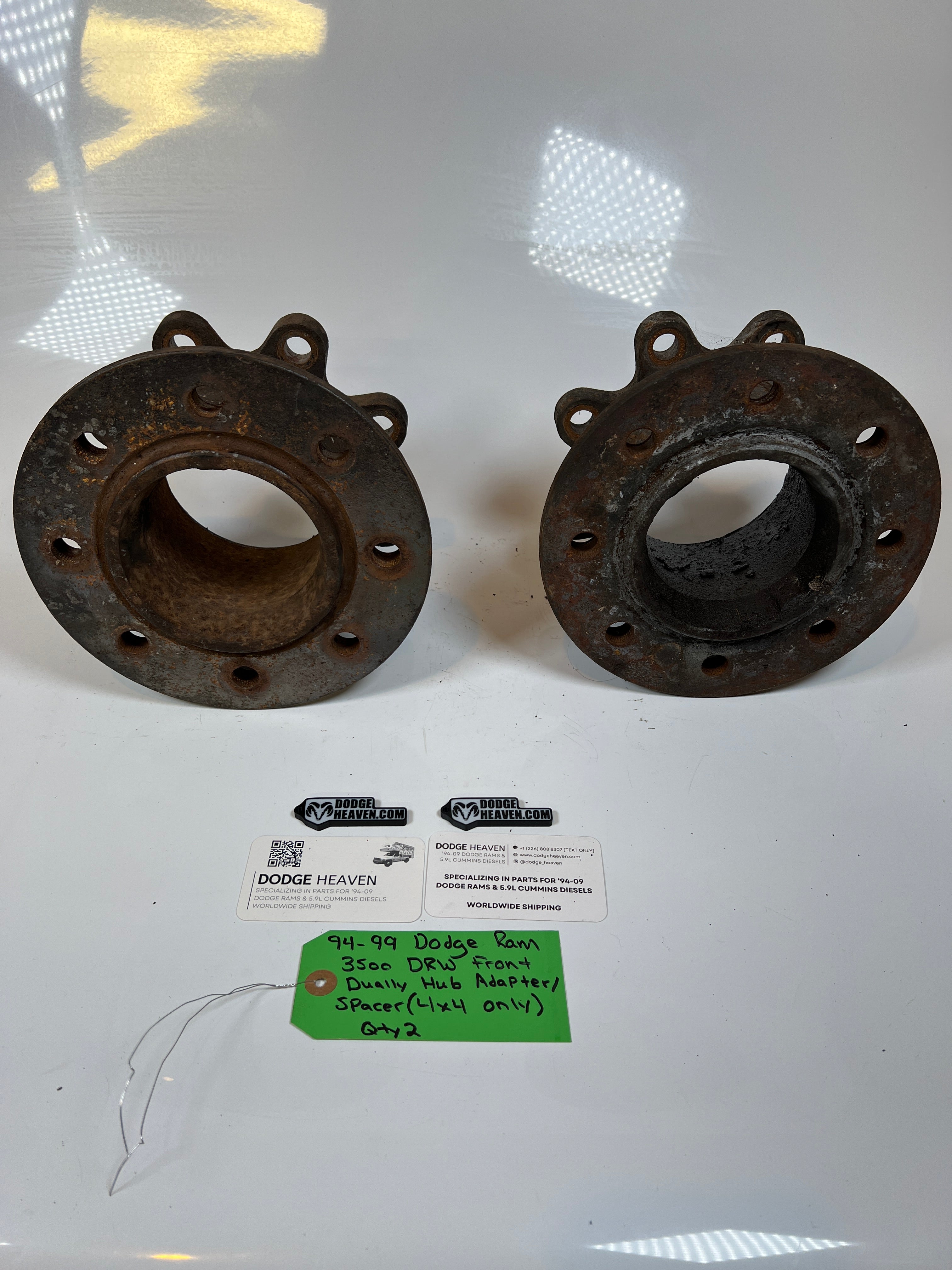 1994-1999 Dodge Ram 3500 Front Dually Hub Adapter Spacer 4x4 V10/ Diesel QTY 2