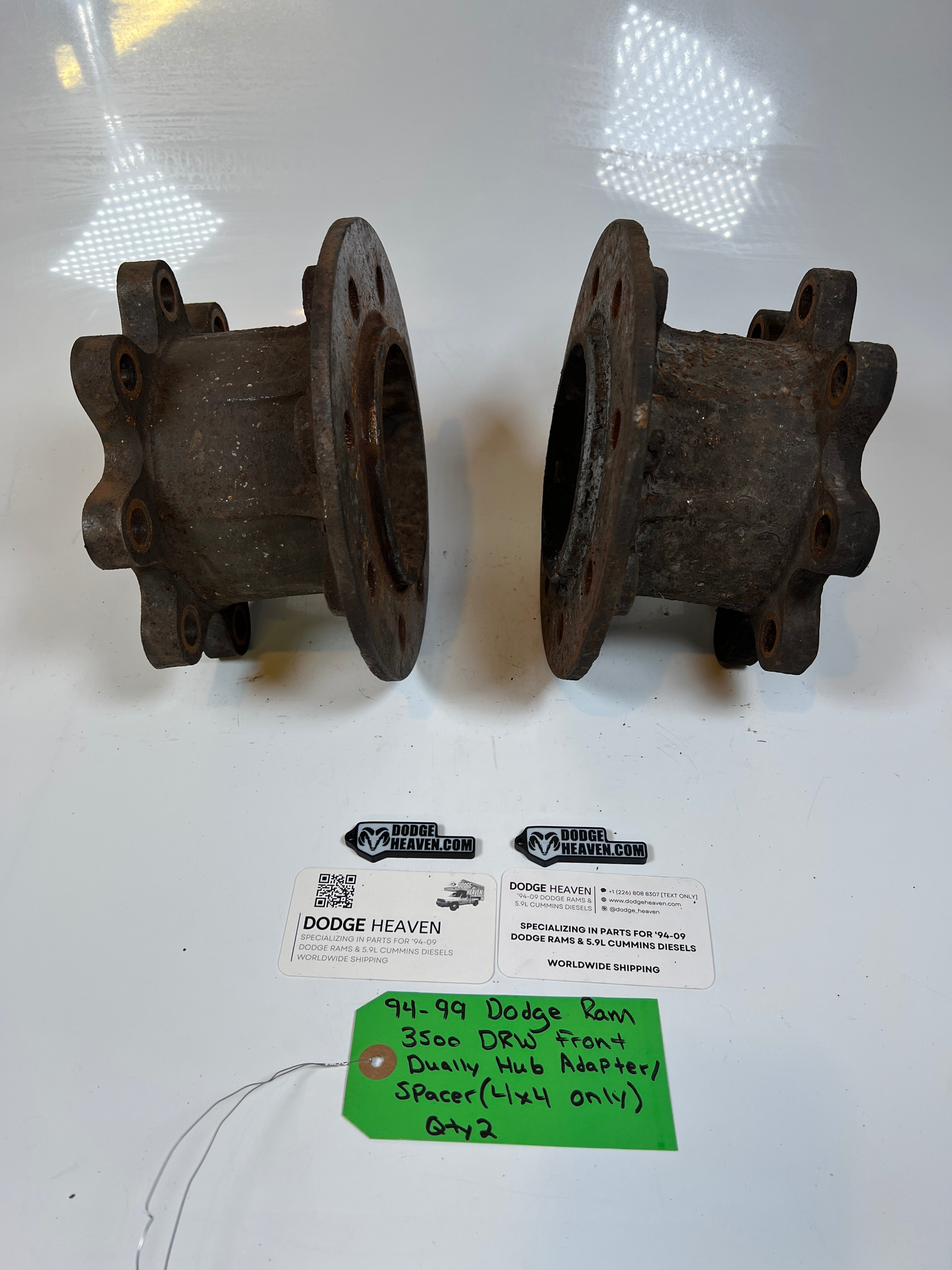 1994-1999 Dodge Ram 3500 Front Dually Hub Adapter Spacer 4x4 V10/ Diesel QTY 2