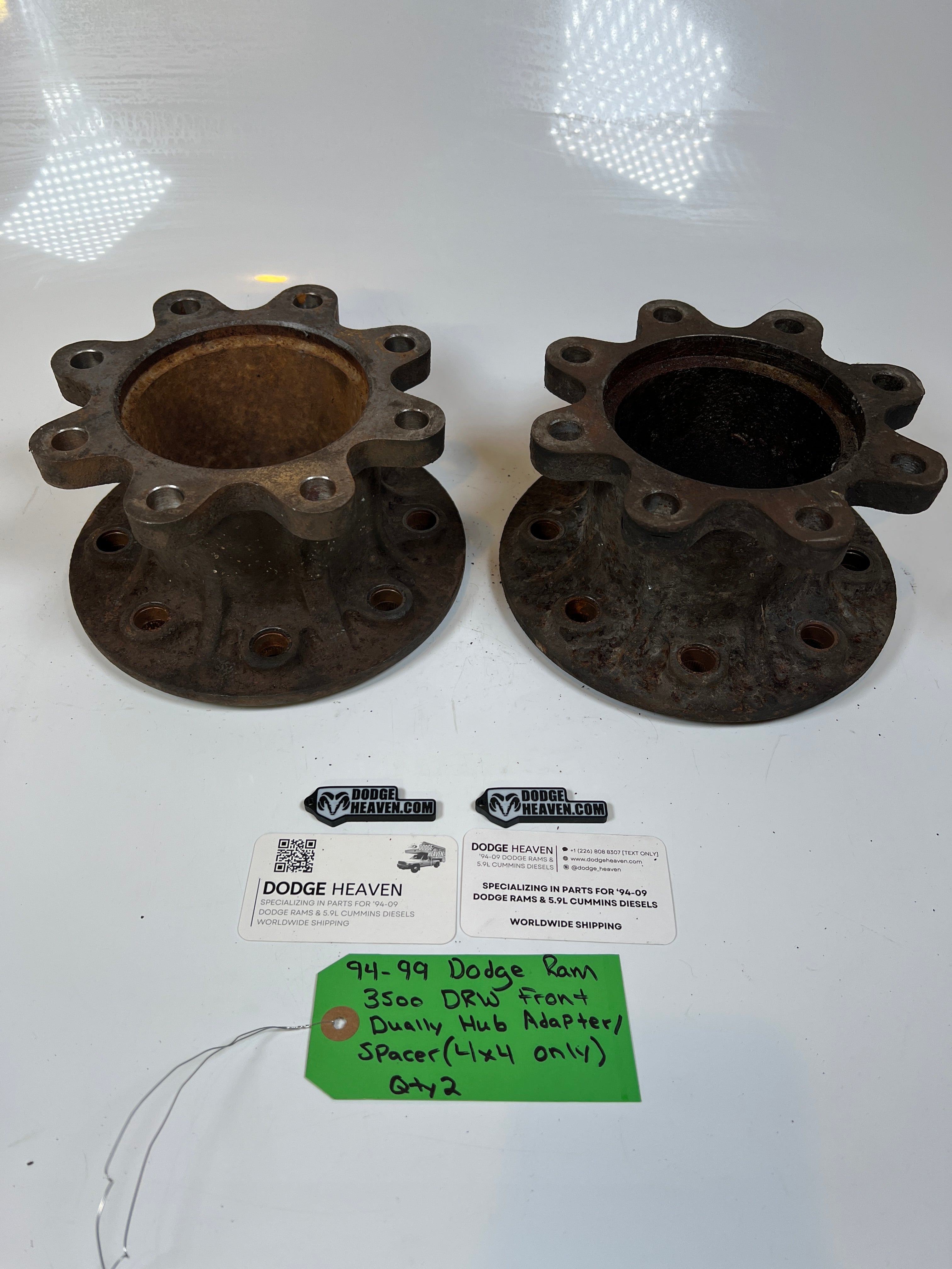 1994-1999 Dodge Ram 3500 Front Dually Hub Adapter Spacer 4x4 V10/ Diesel QTY 2