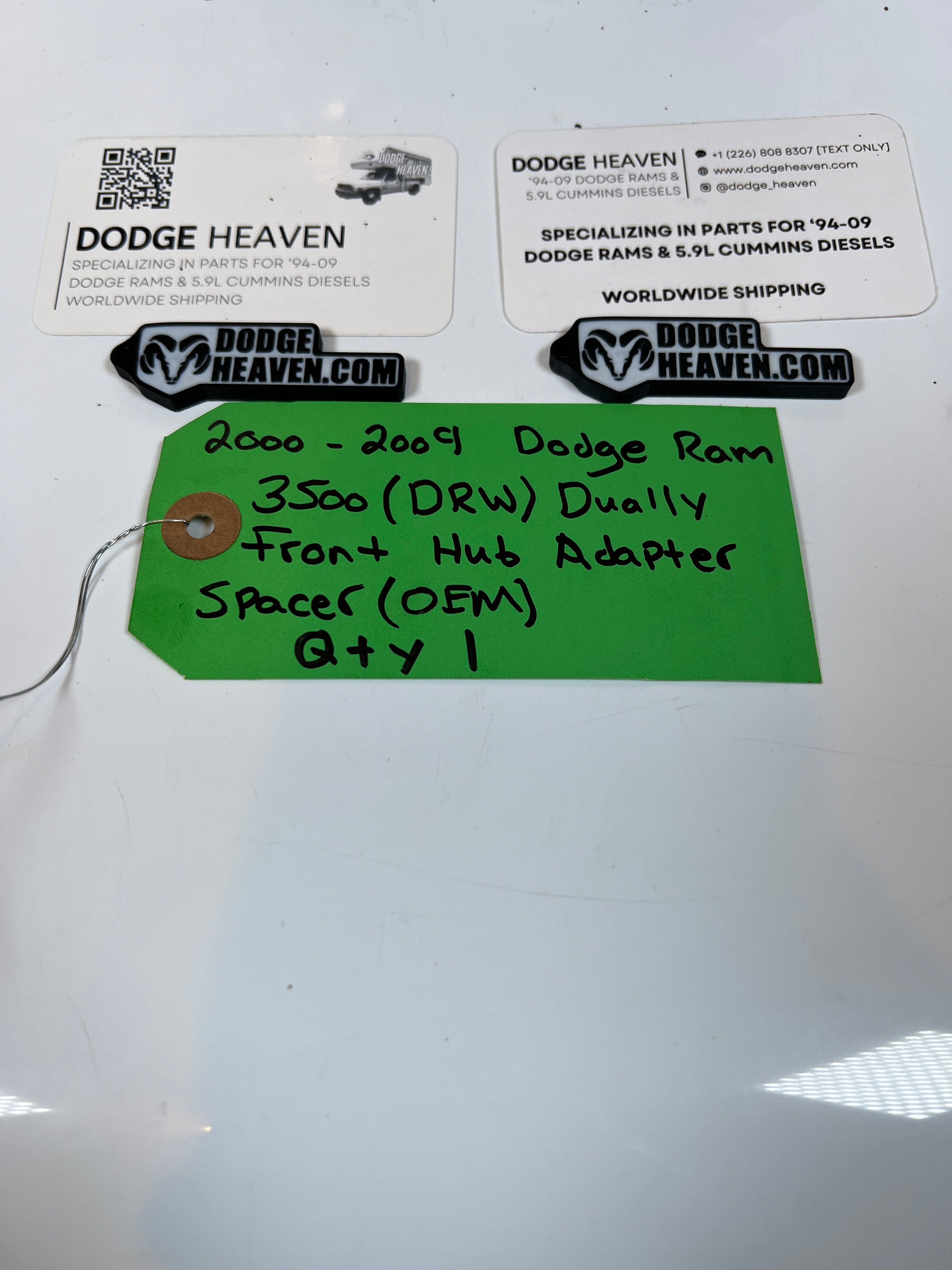 2000-2009 Dodge Ram 3500 Dually Front Hub Adapter Spacer (Gas & Diesel)