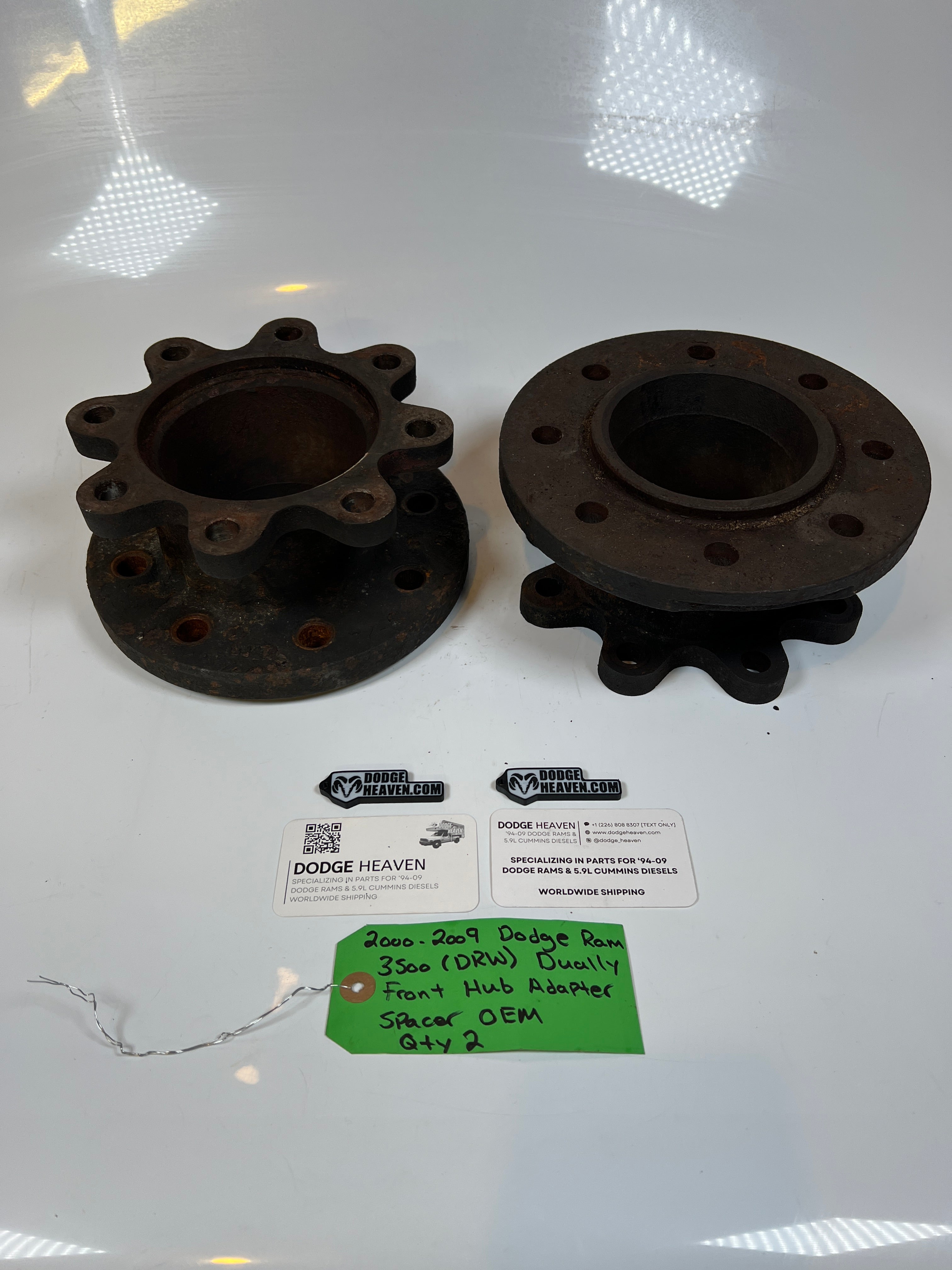2000-2009 Dodge Ram 3500 Dually Front Hub Adapter Spacer (Gas & Diesel) QTY 2