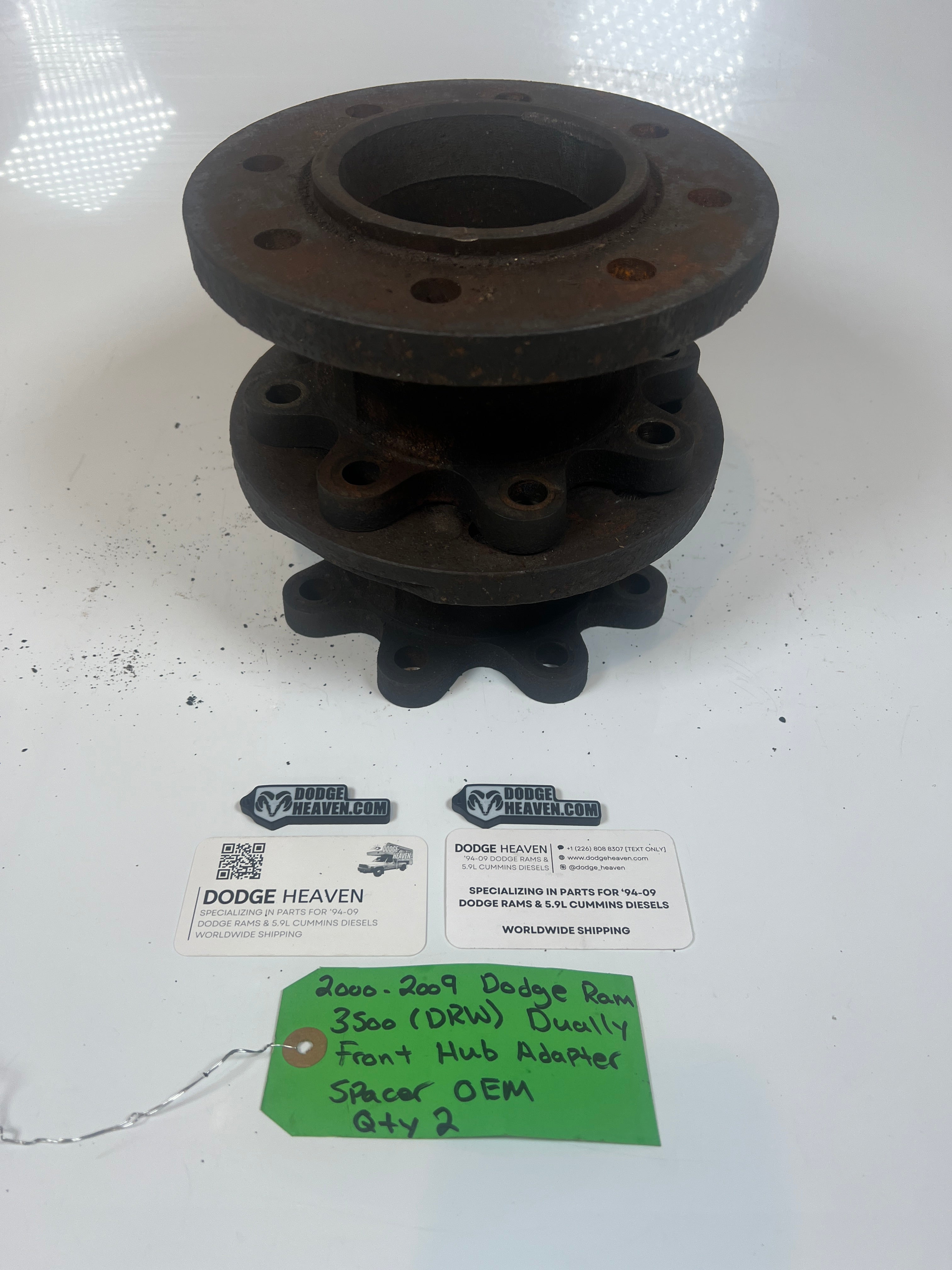 2000-2009 Dodge Ram 3500 Dually Front Hub Adapter Spacer (Gas & Diesel) QTY 2