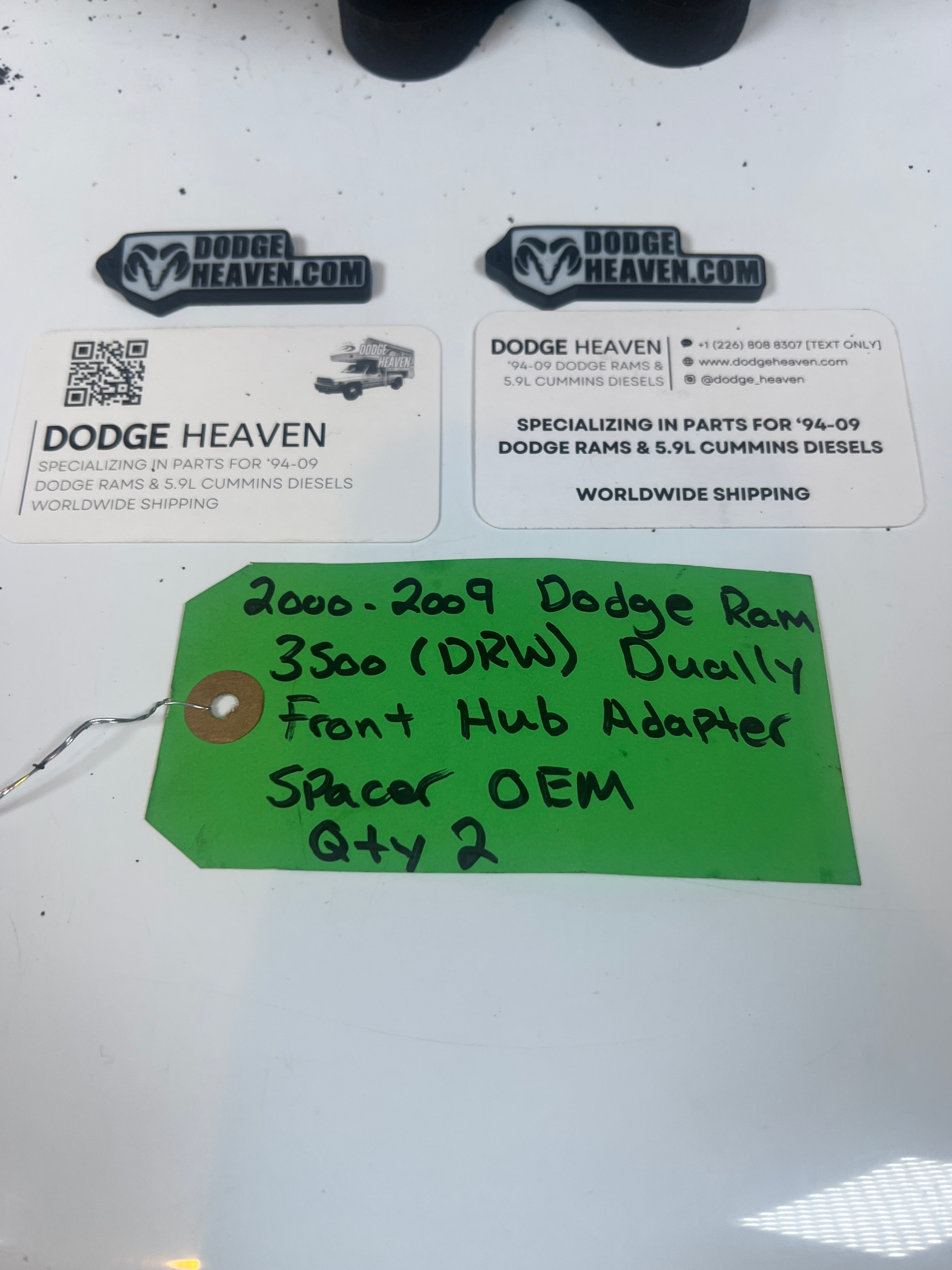 2000-2009 Dodge Ram 3500 Dually Front Hub Adapter Spacer (Gas & Diesel) QTY 2