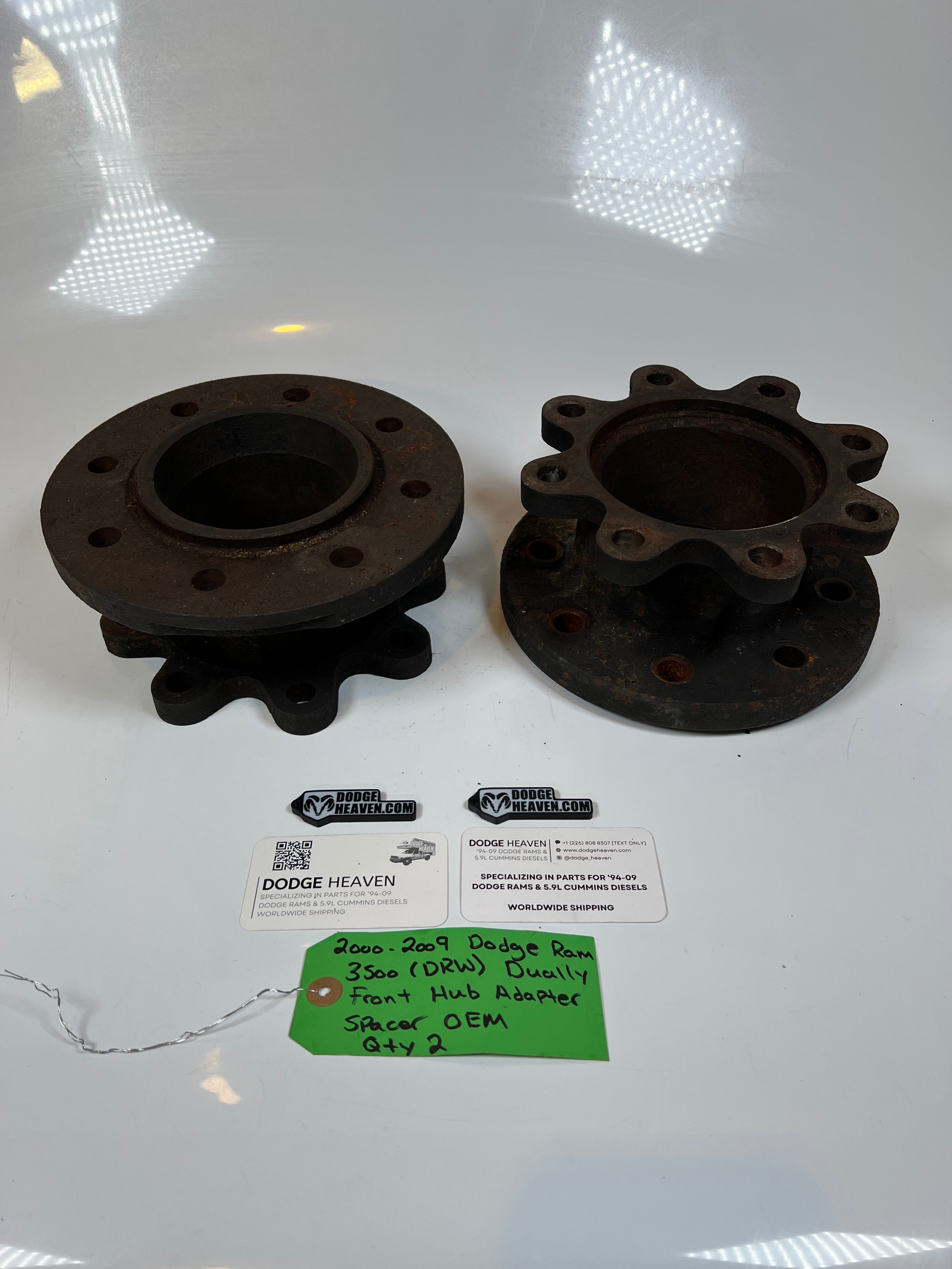 2000-2009 Dodge Ram 3500 Dually Front Hub Adapter Spacer (Gas & Diesel) QTY 2