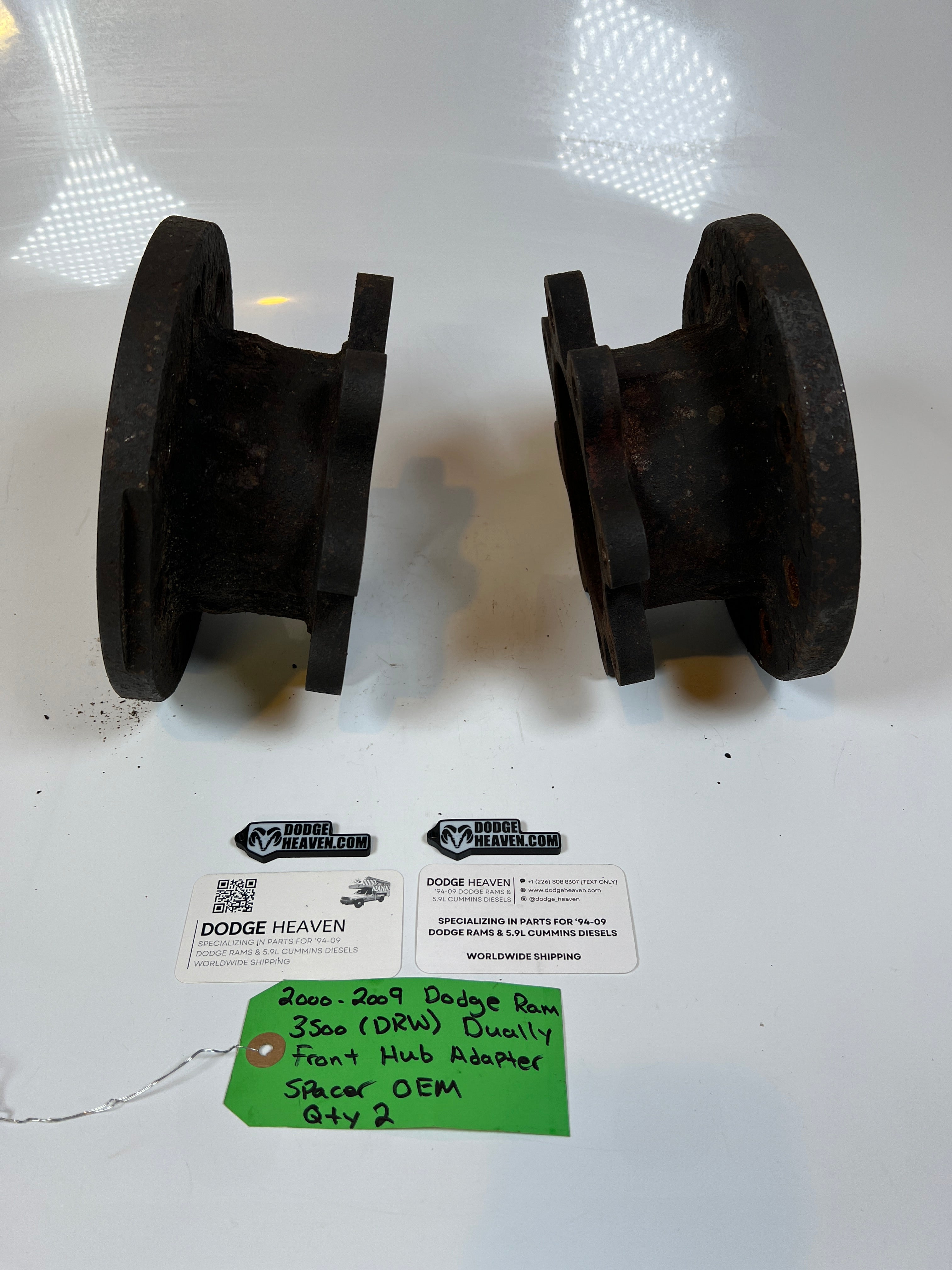 2000-2009 Dodge Ram 3500 Dually Front Hub Adapter Spacer (Gas & Diesel) QTY 2